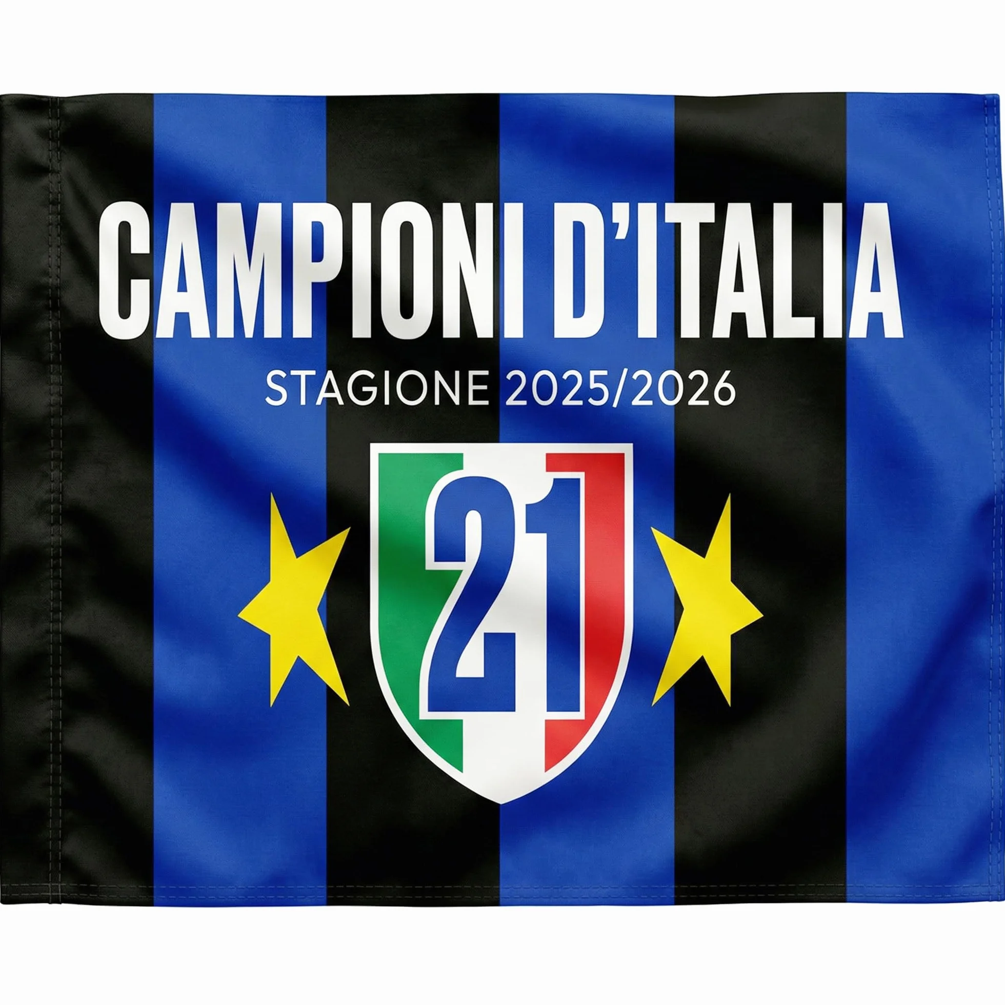 Bandiera Inter 21 Scudetto Neroazzurra 100x150 cm Stagione 2025/26