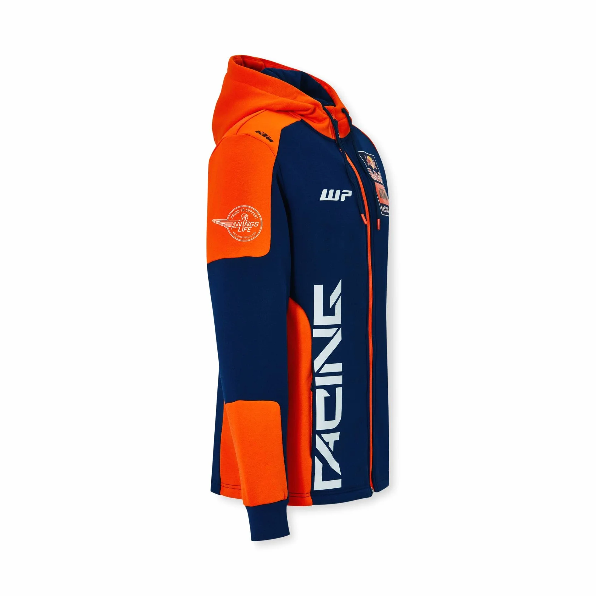 Red Bull - Felpa con Cerniera Replica Team KTM - Merchandising Ufficiale, Stampa Dinamica Racing, qualità Premium - Uomo - Taglia S - Blu/Arancio
