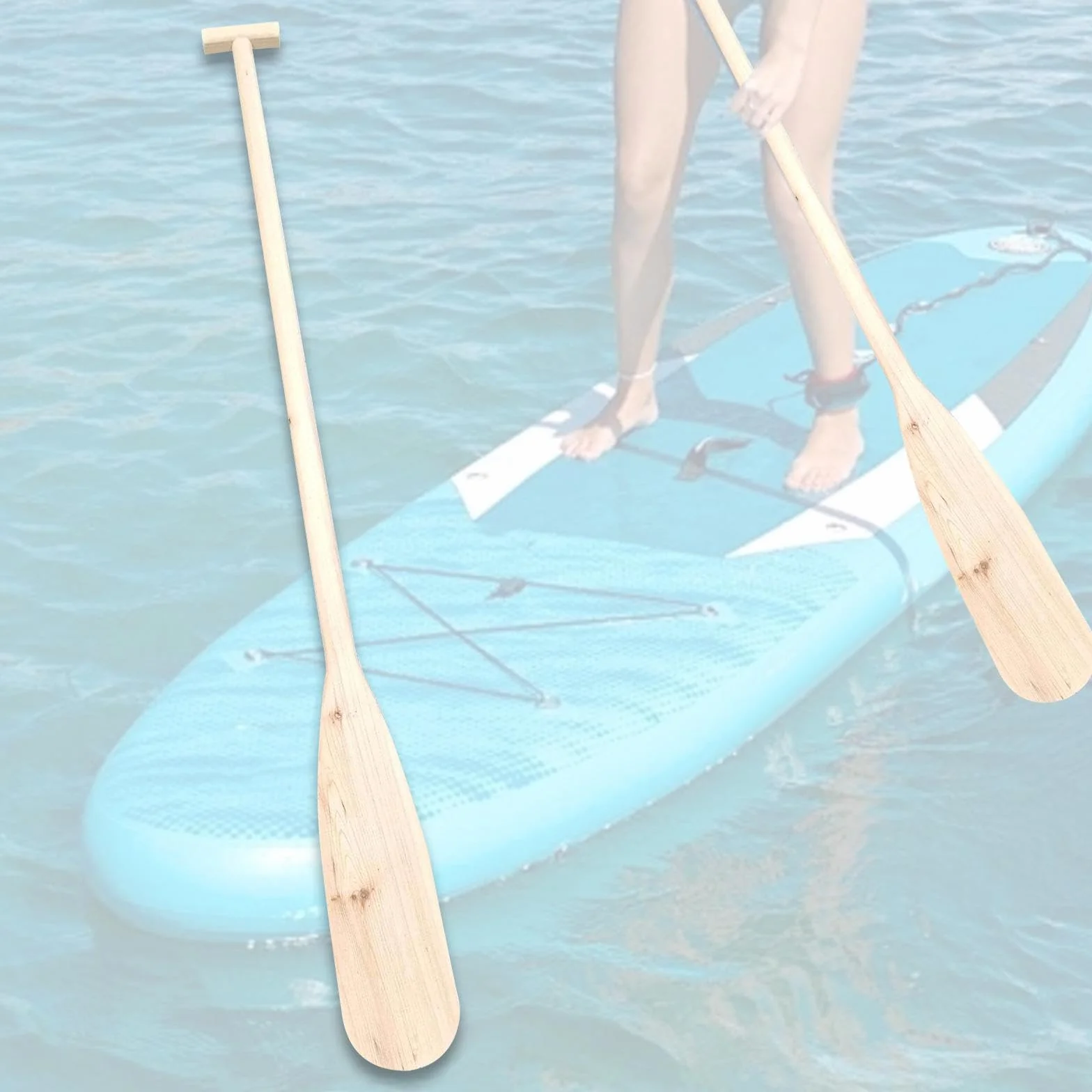 Pagaia in Legno per Canoa, Barca Drago, Leggera, Portatile, Robusta