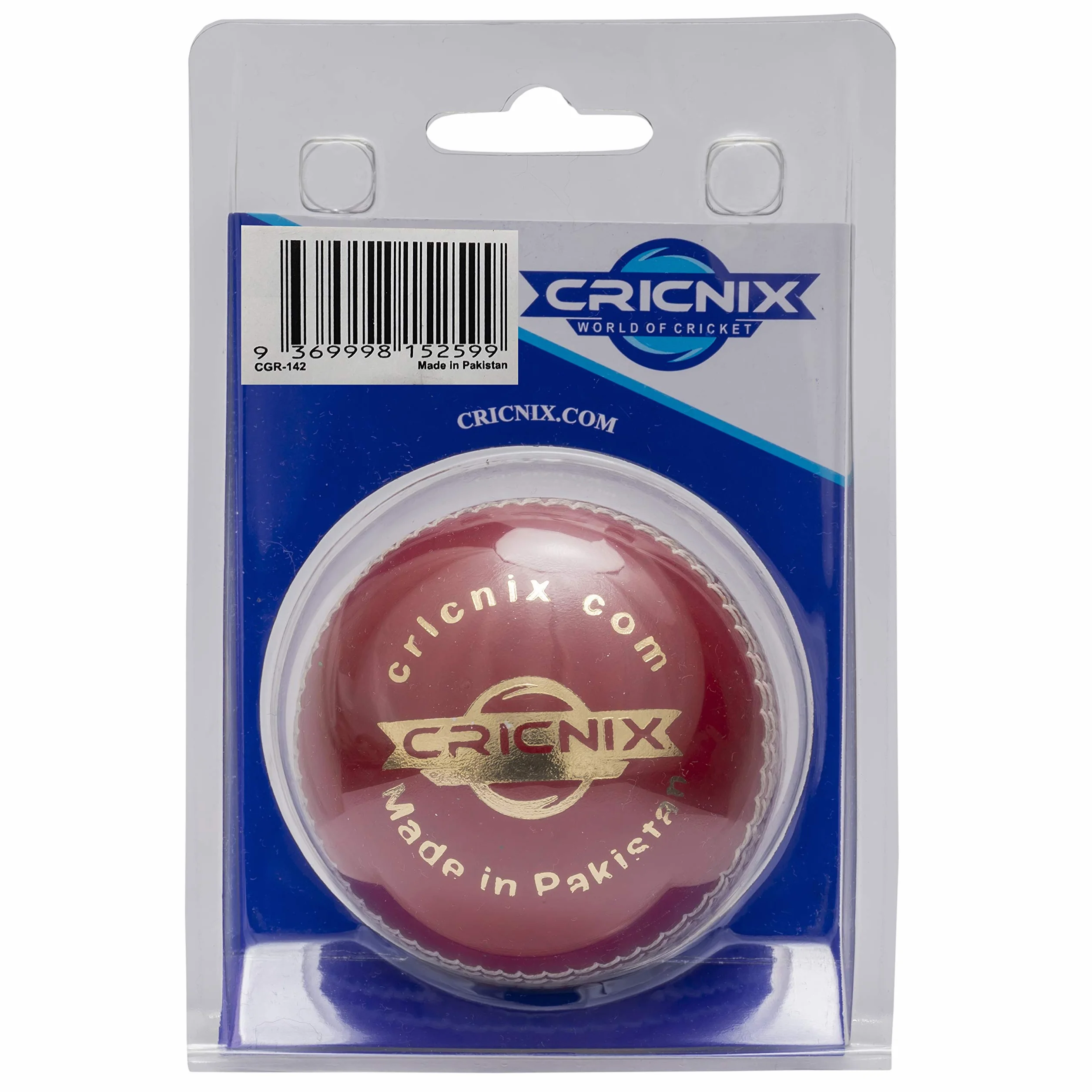 Cricket Ball Gold Red Leather 142g Practice Training