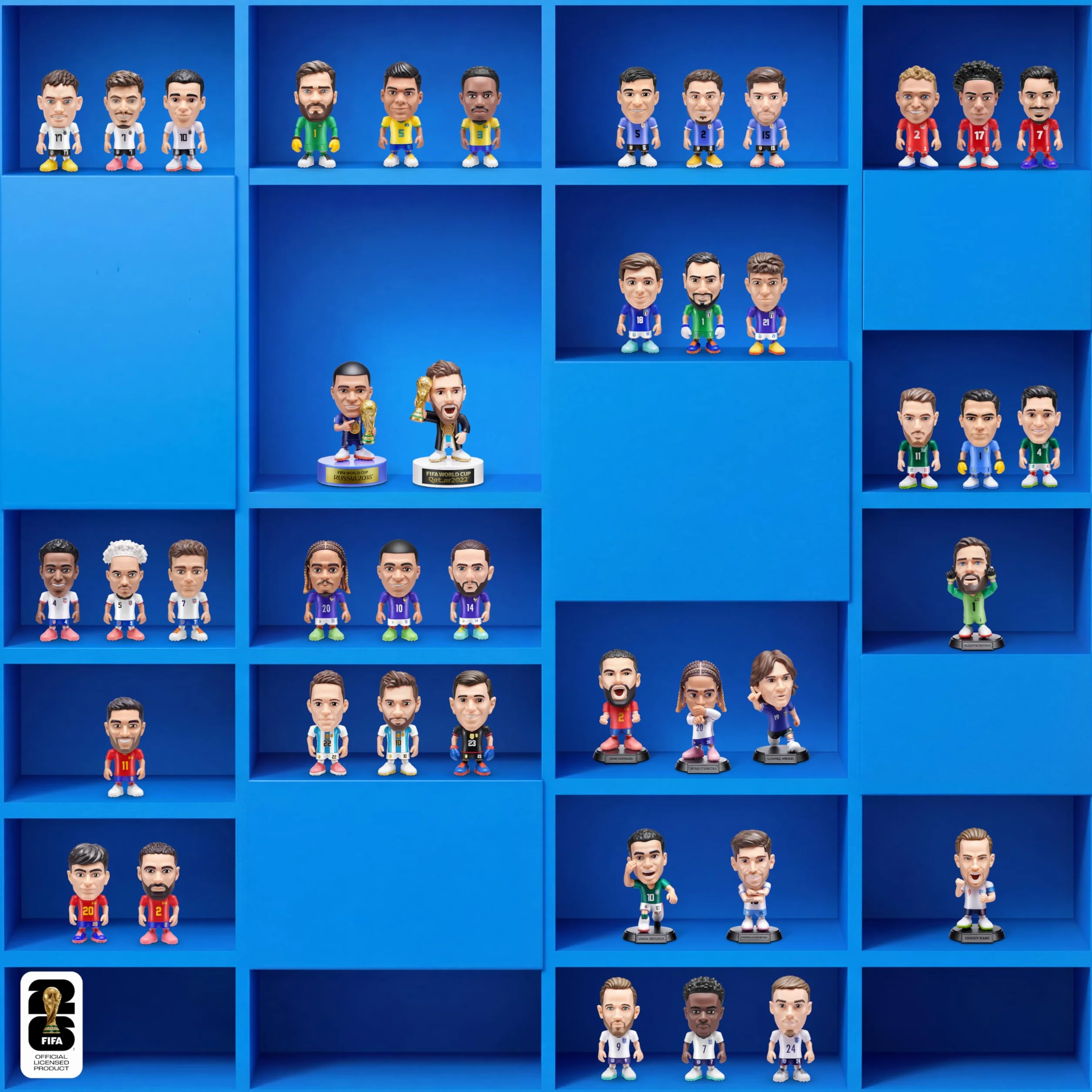 FIFA World Cup 2026 Ballers Series 1 Confezione da 2 by ZURU Figurine Calciatori da Collezione Ufficiali Capsula Sorpresa Bambini 3+