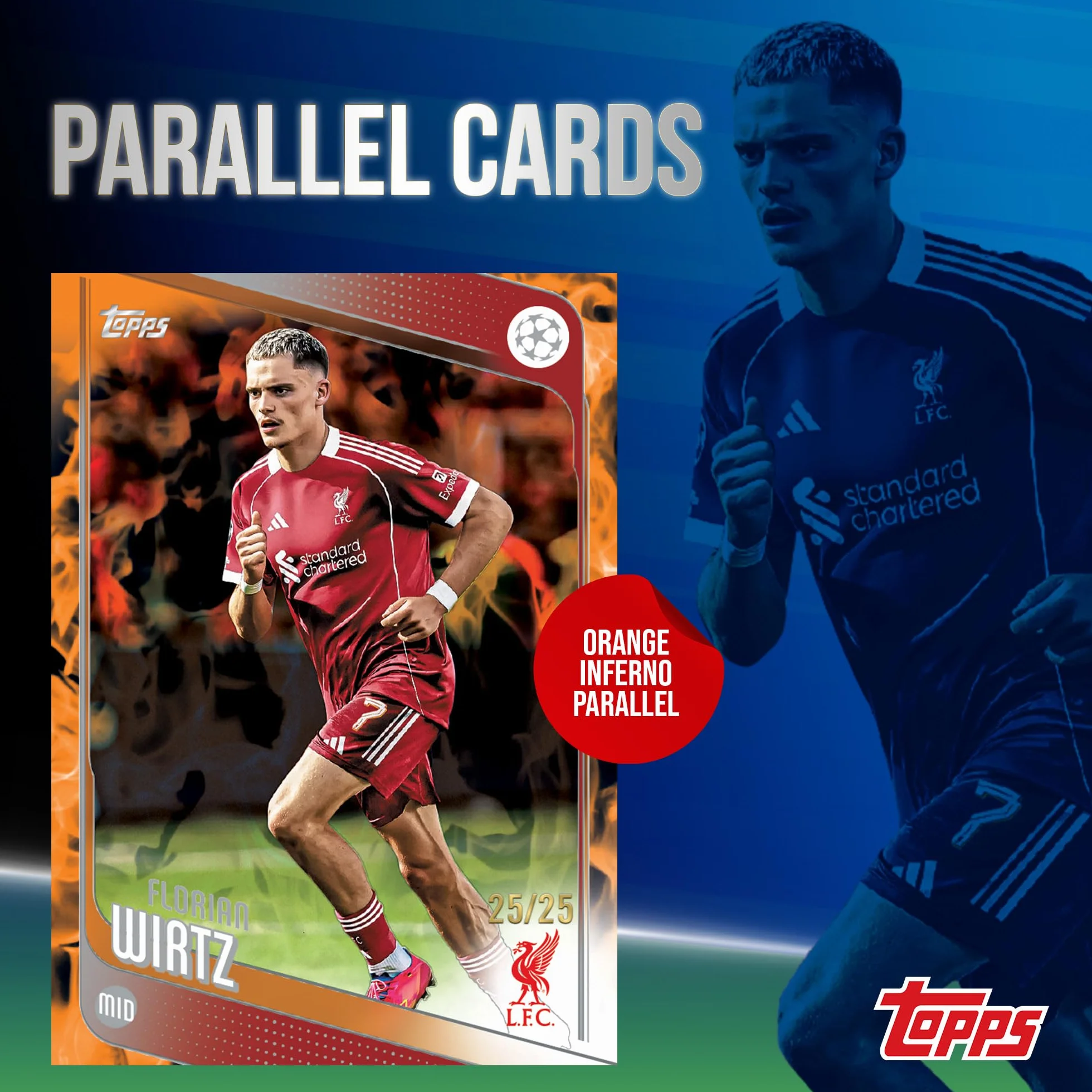 Topps UEFA Club Competitions Soccer 2025-26 - Pallone da calcio sigillato in fabbrica