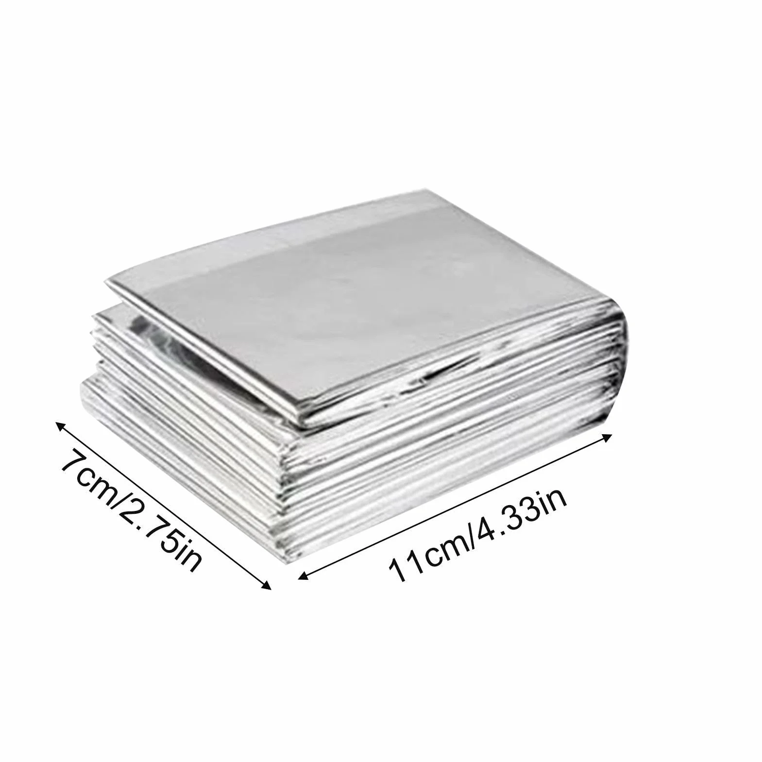 Coperta Termica Riutilizzabile - Attrezzatura Di Sopravvivenza Spaziale Grande 130x210 Cm, Foglio Di Alluminio Isolante | Copertura Per Sacco A Pelo Di Emergenza Per Campeggio, Escursionismo E Neve, S