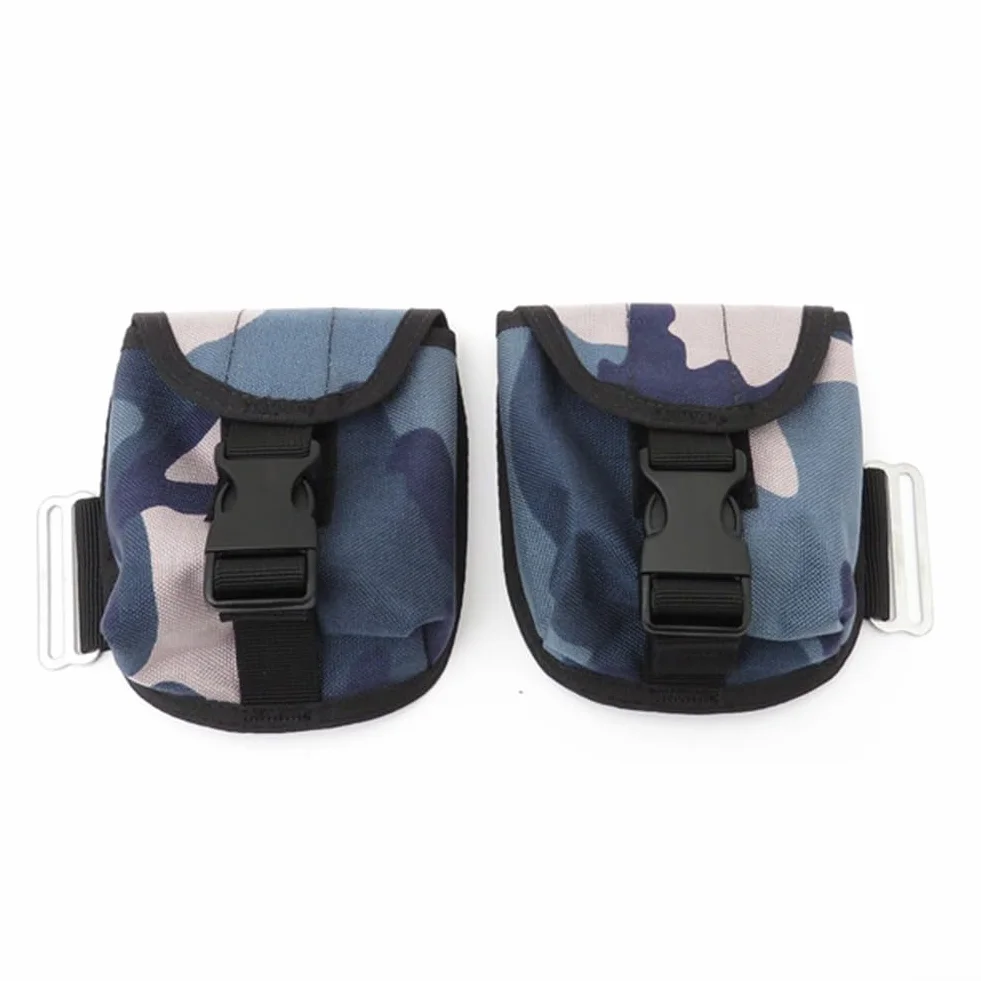 Tasche per pesi con fibbia di localizzazione per immersioni subacquee e snorkeling blu