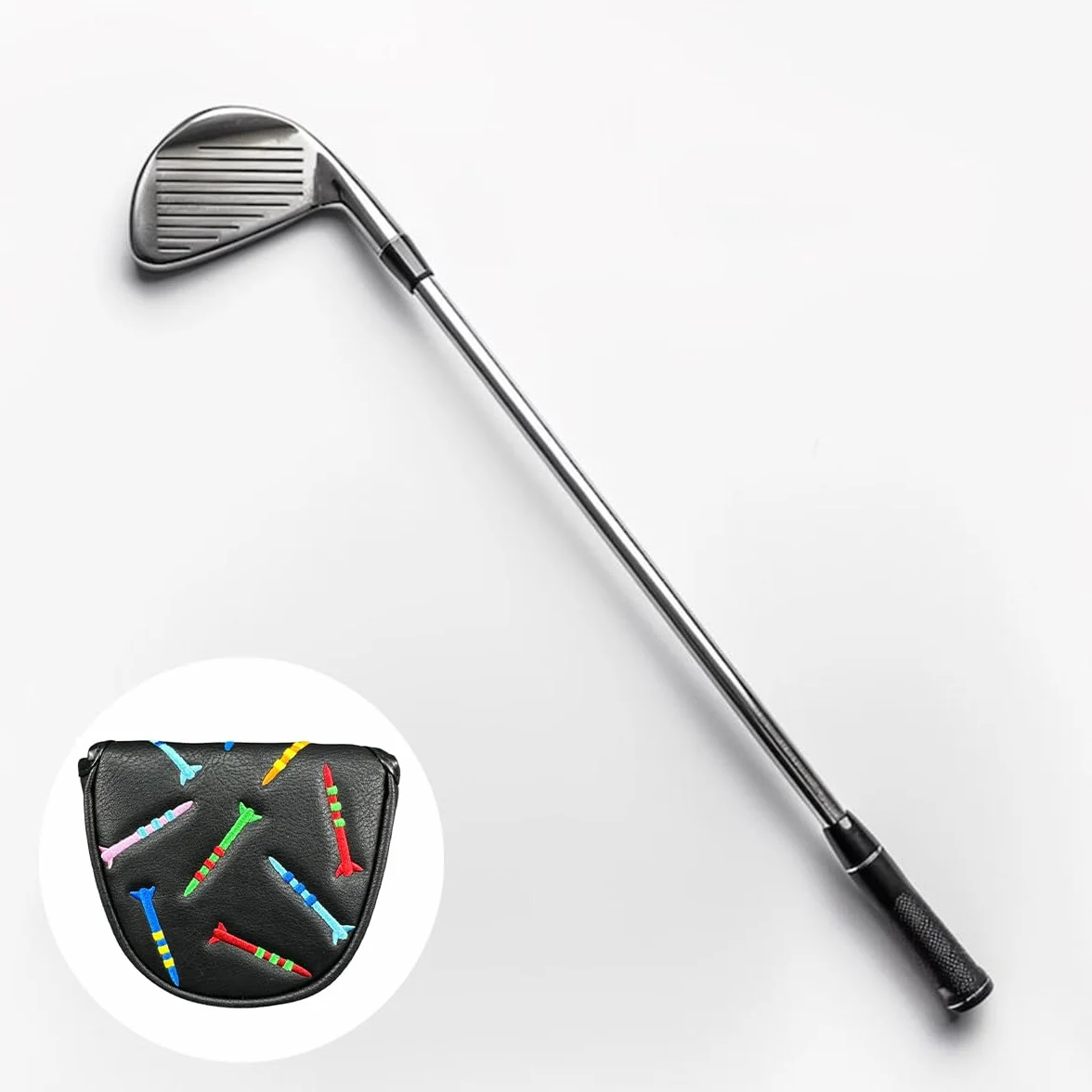 Alide Copertura Magnetica Per Putter Da Golf, Mazza in PU Con Chiusura Magnetica, Portatile E Facile Da Installare (nero)