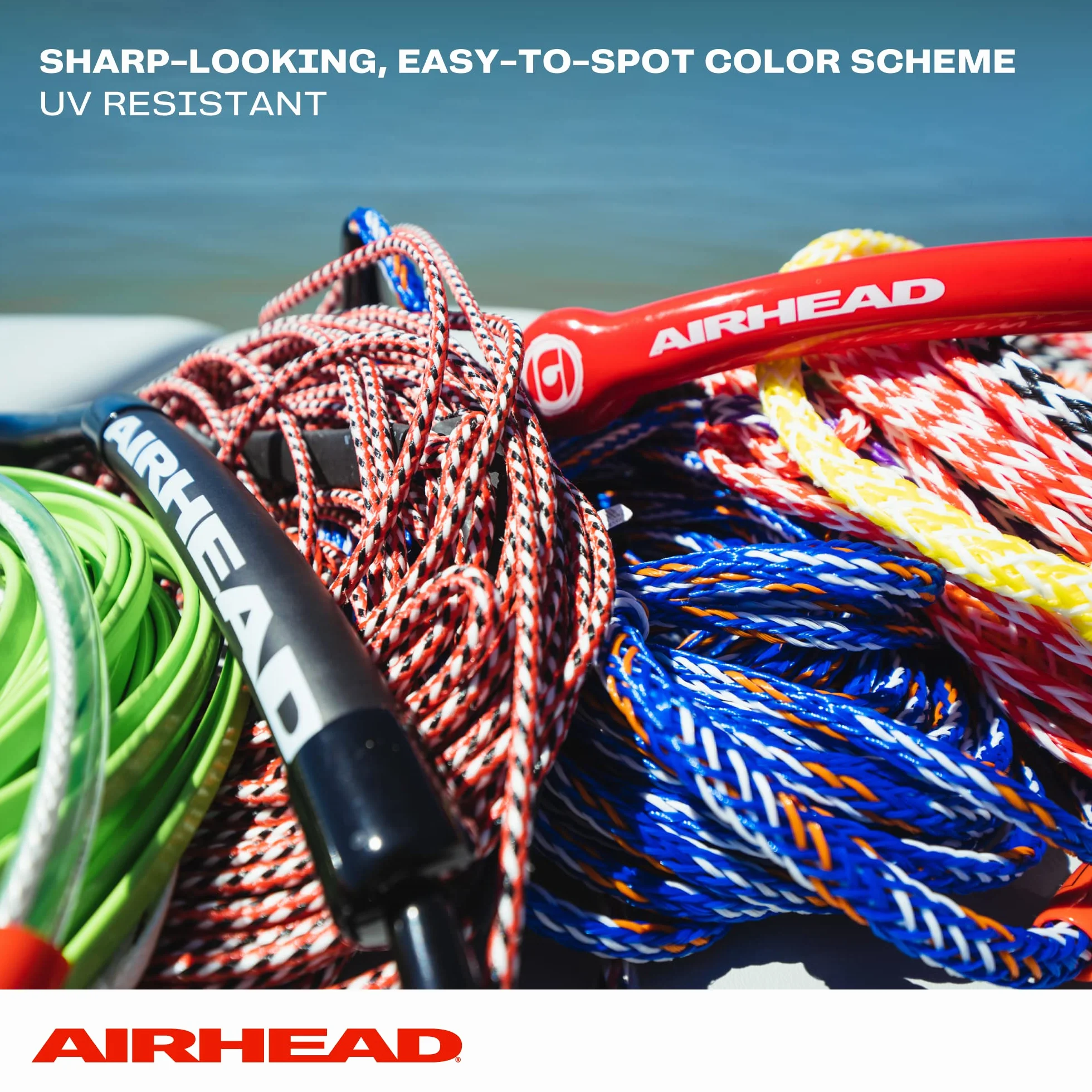 Corda per wakeboard Phat con impugnatura rossa