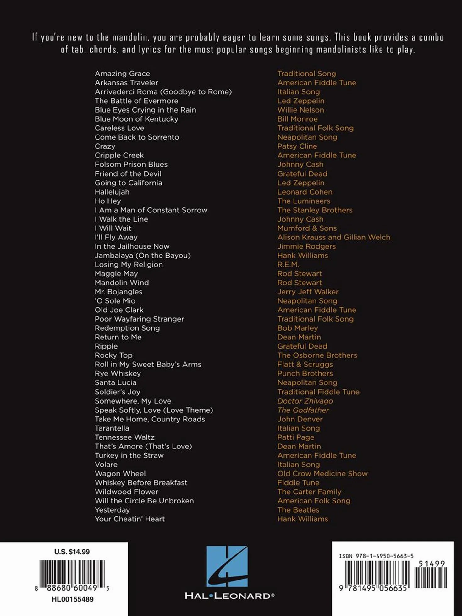 First 50 Songs You Should Play on Mandolin