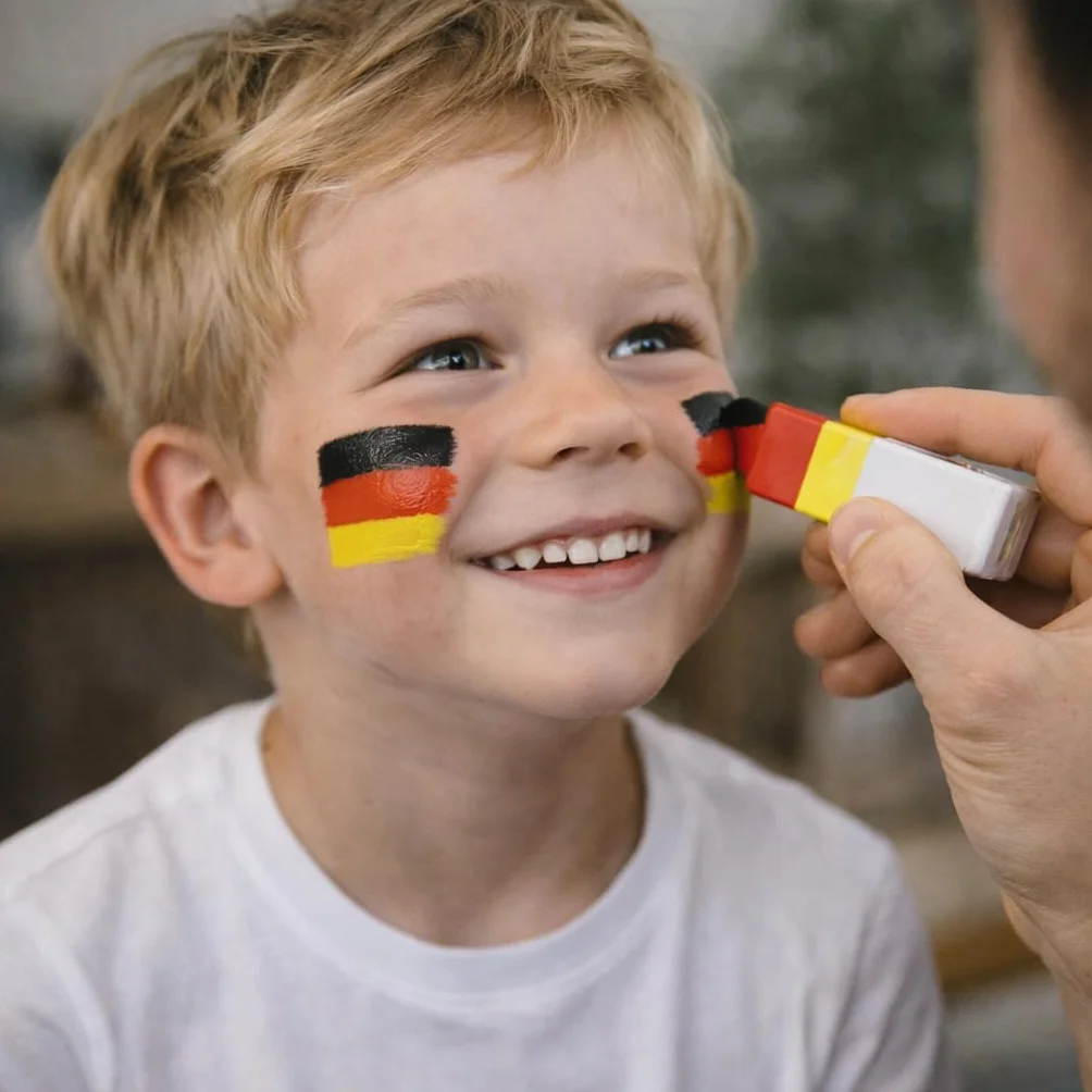 Matite da trucco Germania nero rosso giallo oro decorazione feste calcio Europeo 2024