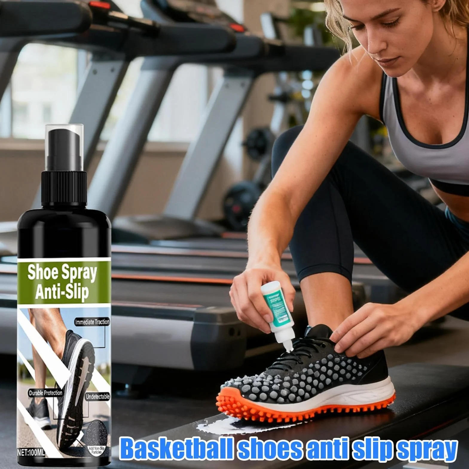 Spray Grip per Scarpe da Pallacanestro 100ml Attrezzatura Allenamento Non Appiccicoso