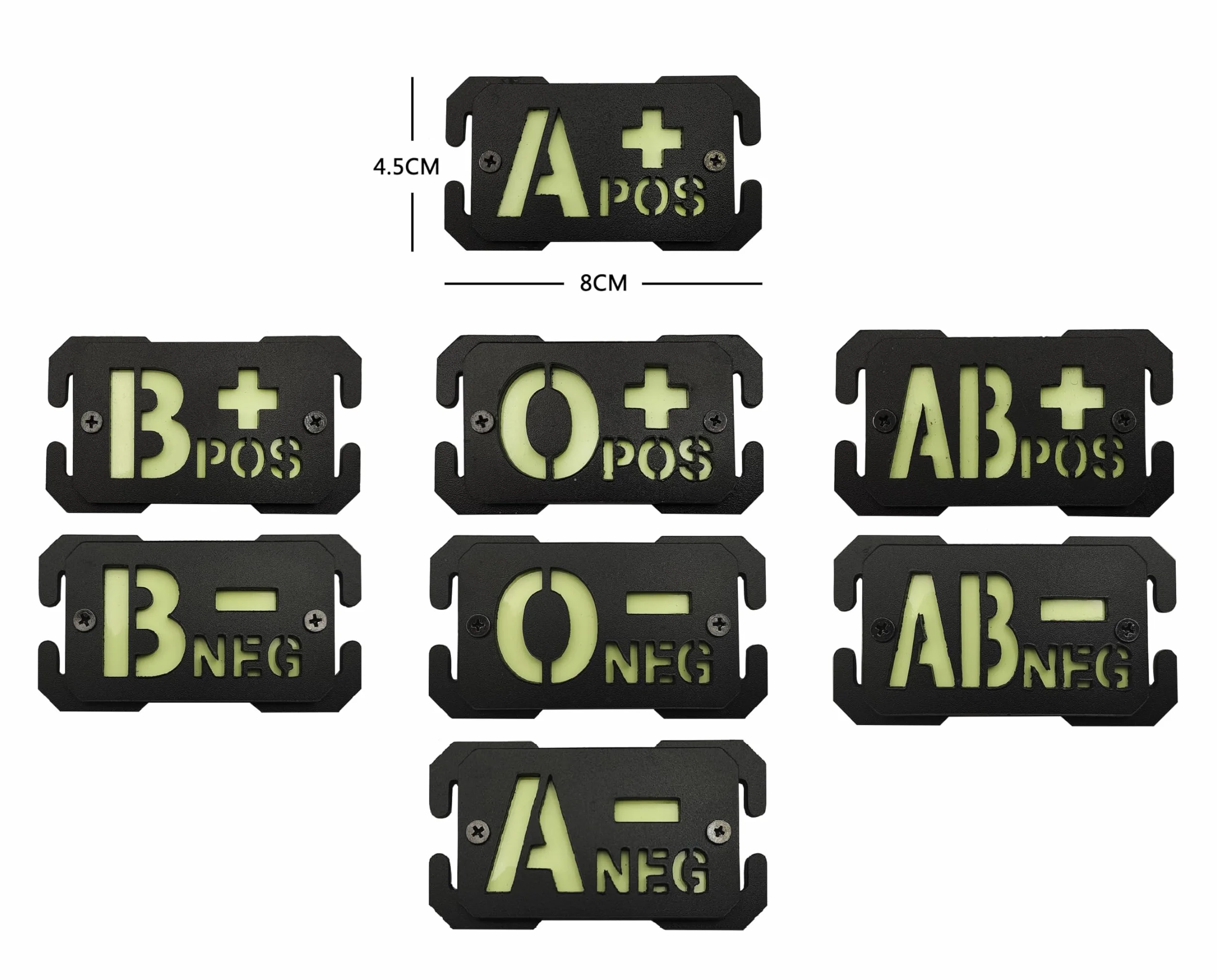 Militari Patch Striscia Luminosa Di Identificazione Del Gruppo Sanguigno, Badge Riflettente, Fibbia Zaino, Patch Di Espansione Personalizzata, Adatta Per Sistema Molle