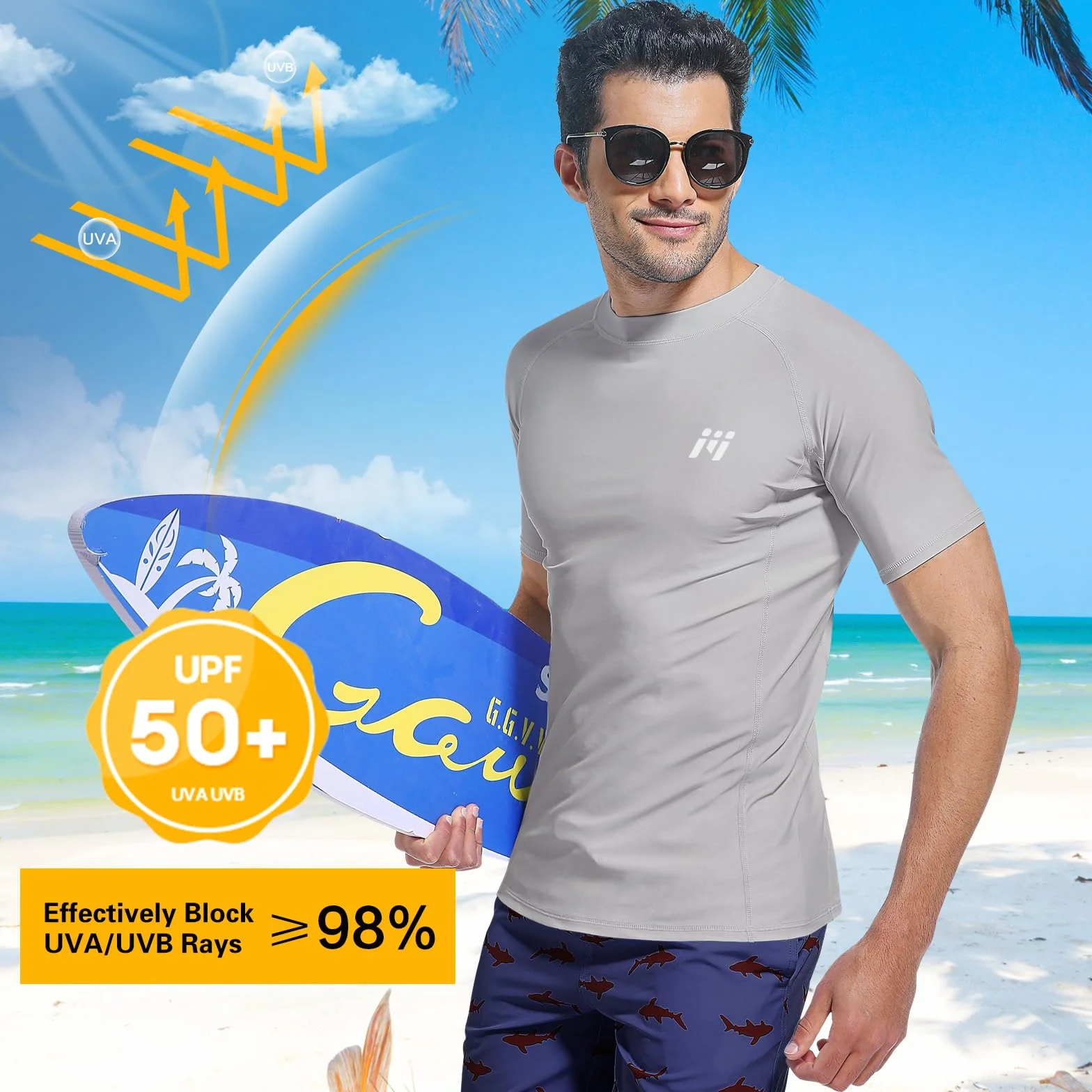 MEETWEE Maglietta da Uomo Rash Guard Rash Vest da Uomo a Maniche Lunghe,Protezione UV UPF 50+,ad Asciugatura Rapida,per Nuoto,Surf,Sport Acquatici