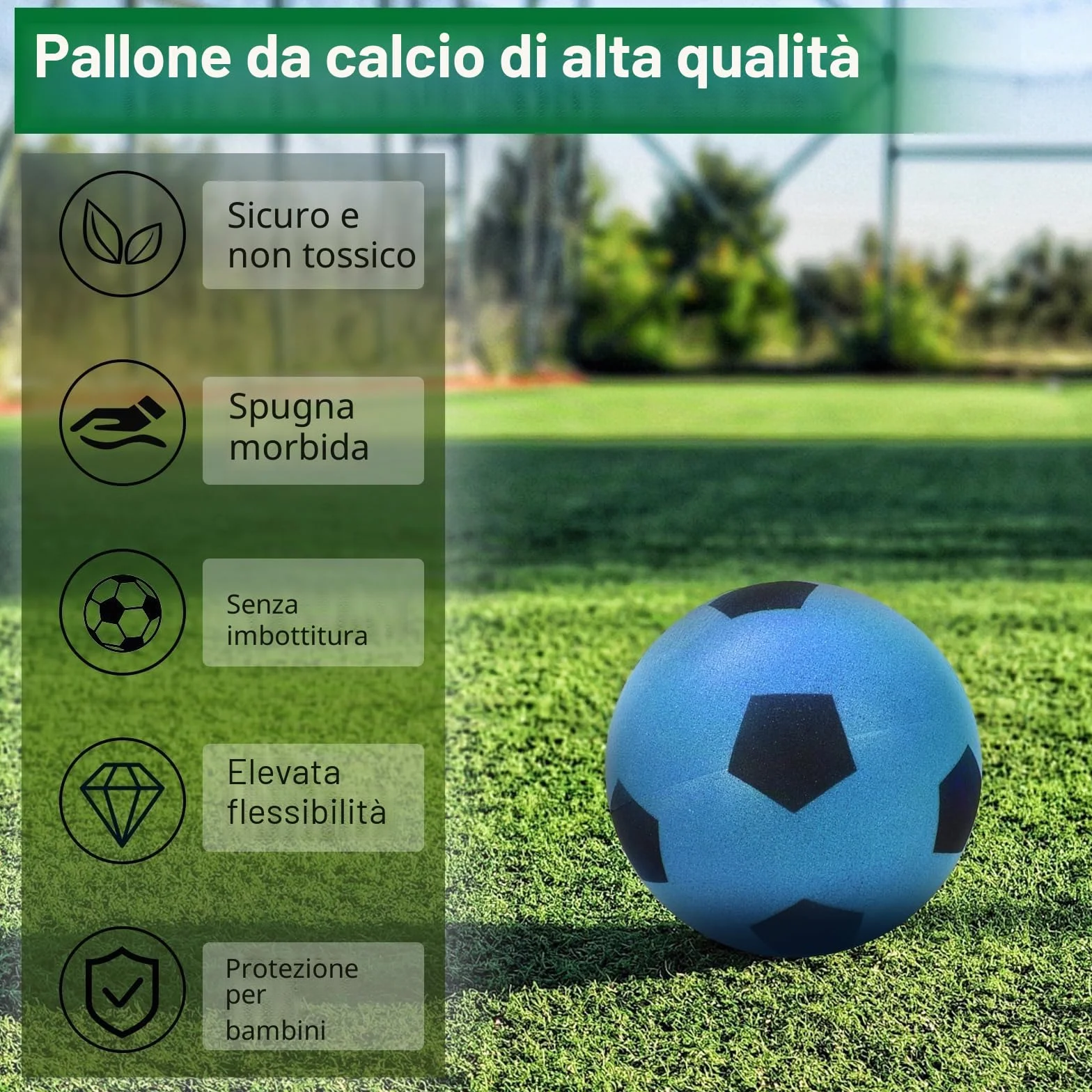 Palla di Spugna 21cm Softball Silenzioso Gommapiuma per Giochi Allenamento Indoor Outdoor