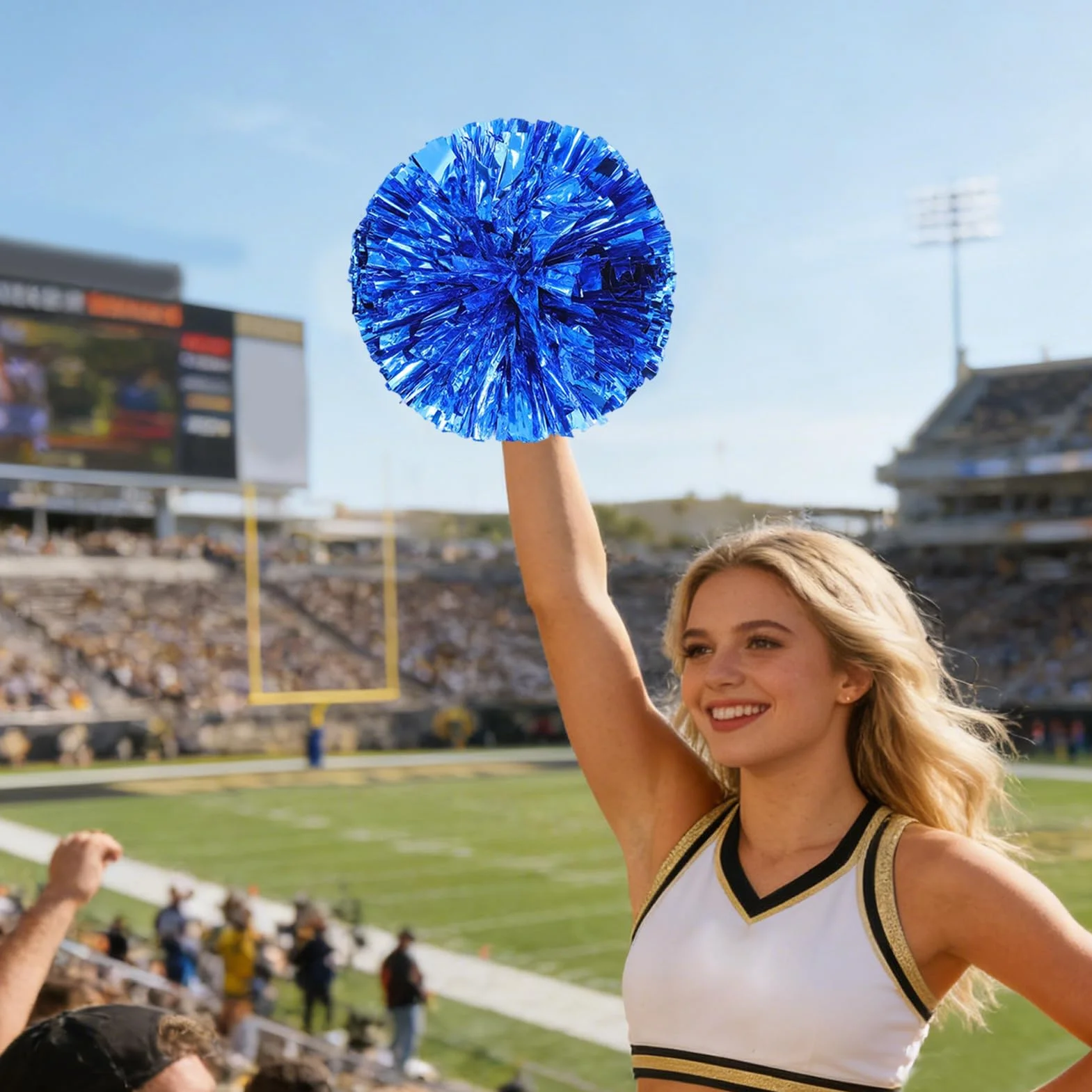 Pompon da cheerleader per danza e tifo | Stelle filanti leggere con impugnatura