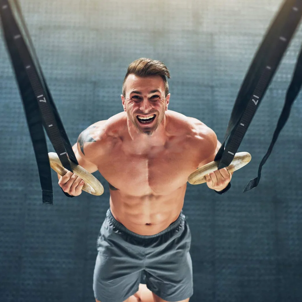 CCLIFE Anelli da ginnastica in legno olimpici per fitness