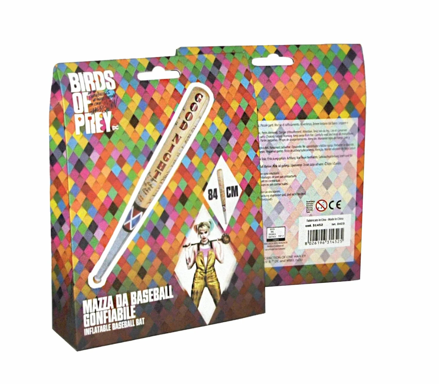 DC Comics Harley Quinn Martello Mazza Baseball gonfiabile originale