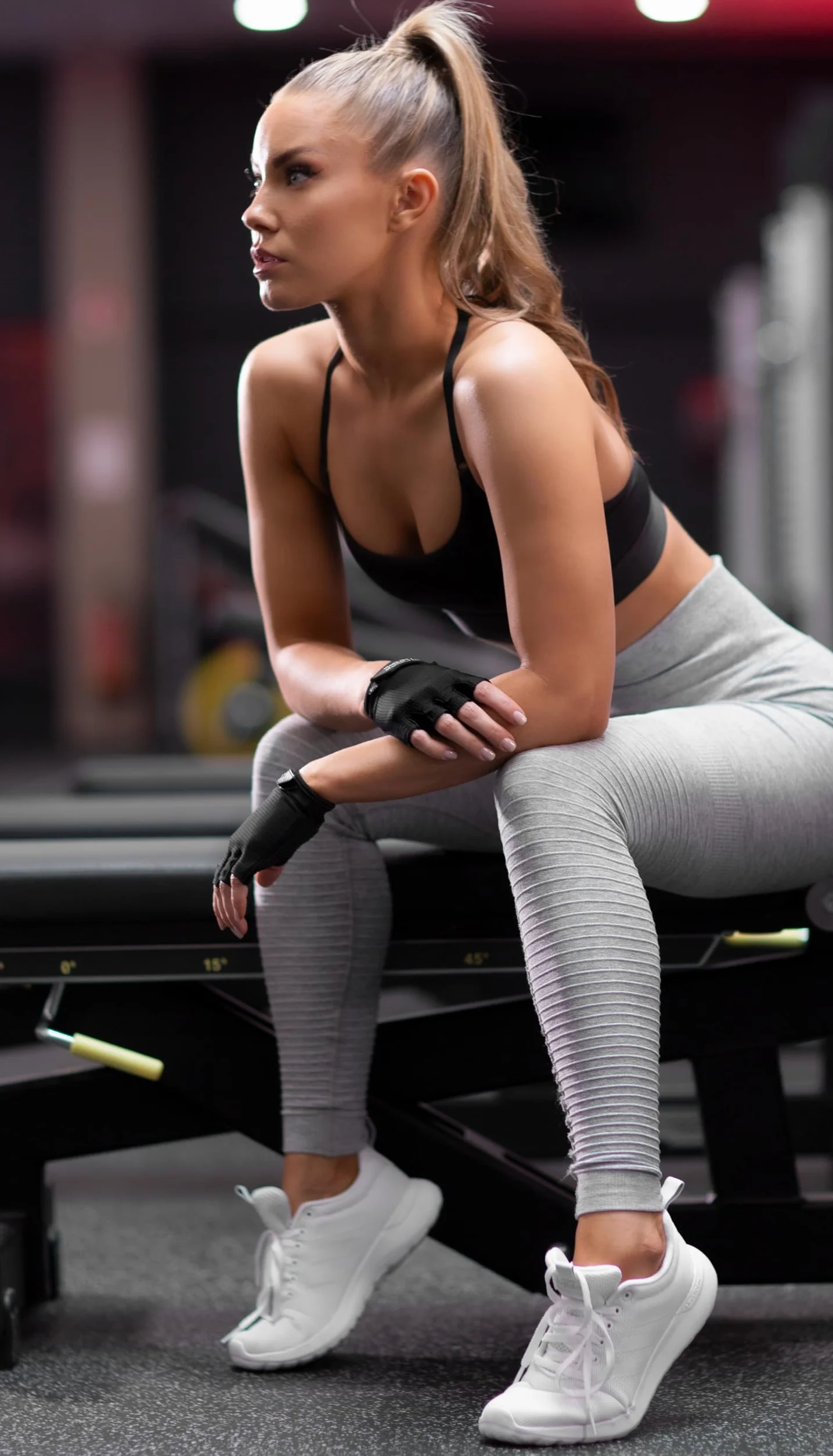 Fitgriff® Guanti Palestra Imbottiti Antiscivolo per Allenamento Sollevamento Pesi