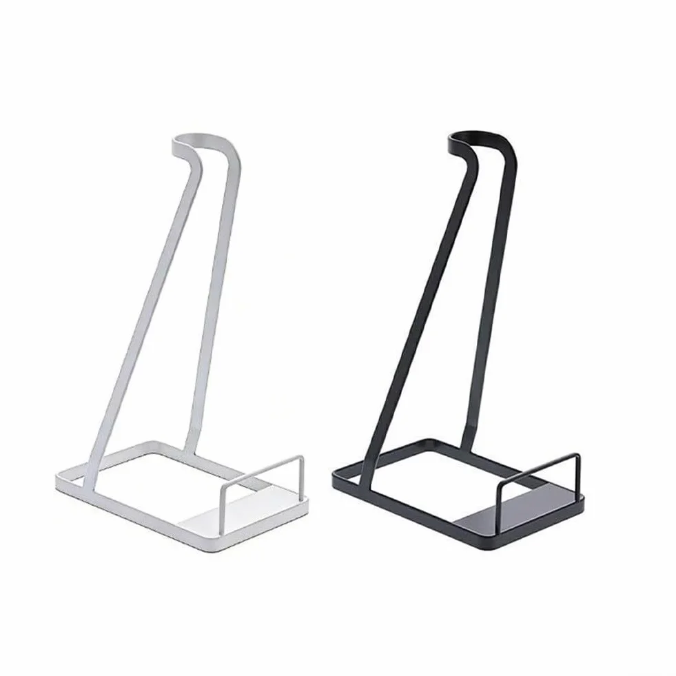 Supporto per aspirapolvere, senza trapano, con base in acciaio al carbonio, salvaspazio, resistente, compatibile con V6, V7, V8, V10, modelli senza fili, nero, bianco, casa, armadio, corridoio, uso