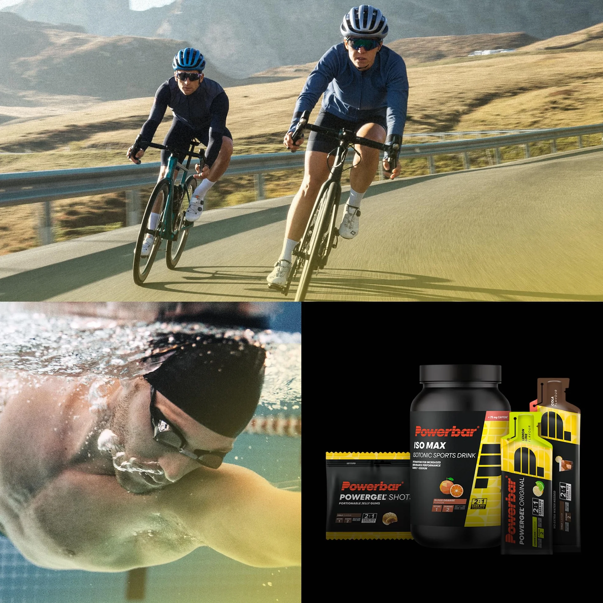 Powerbar Borraccia Sportiva 500 ml nera A prova di perdite lavabile in lavastoviglie senza BPA