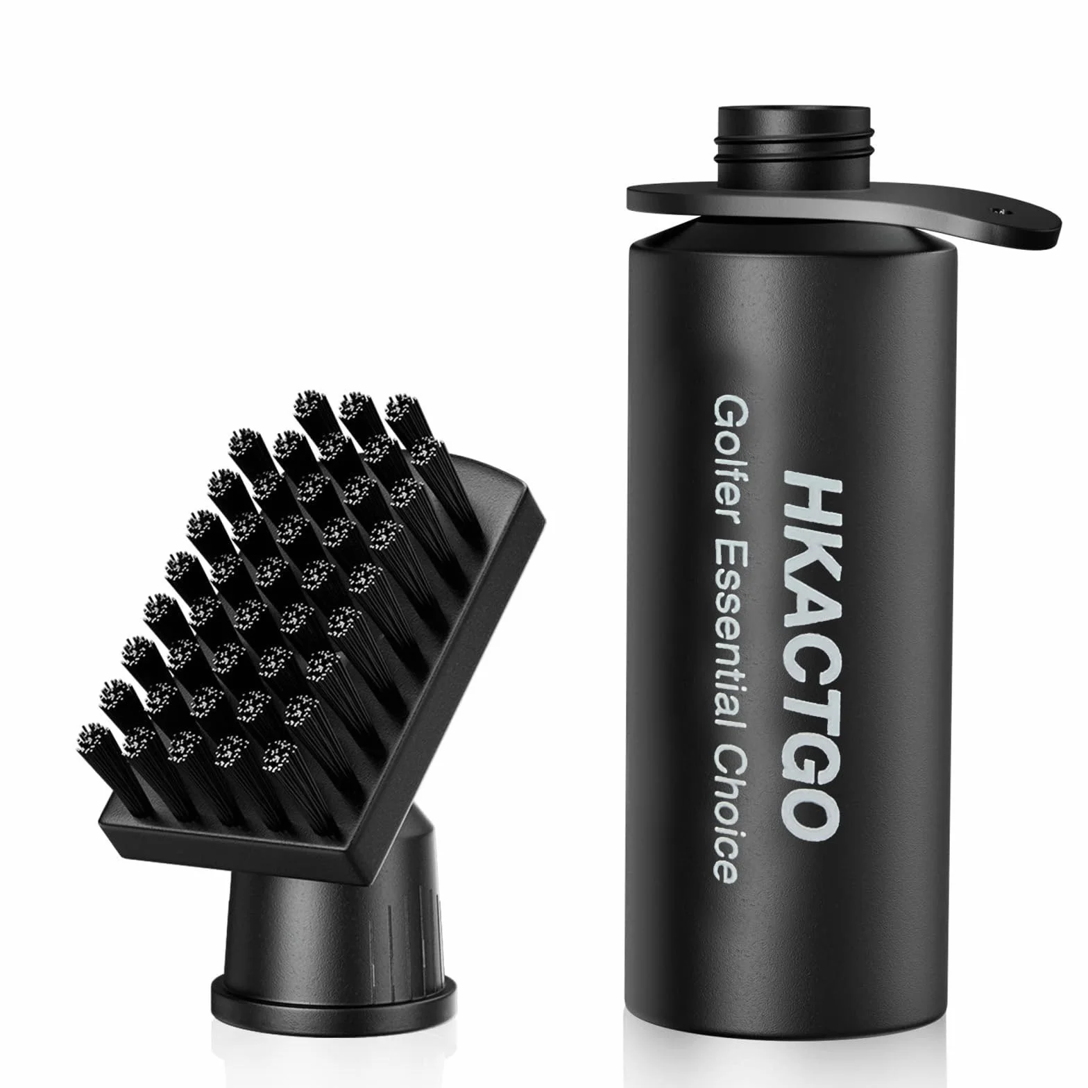 Spazzola per mazze da golf con clip e flacone dosatore 19 cm 118 ml
