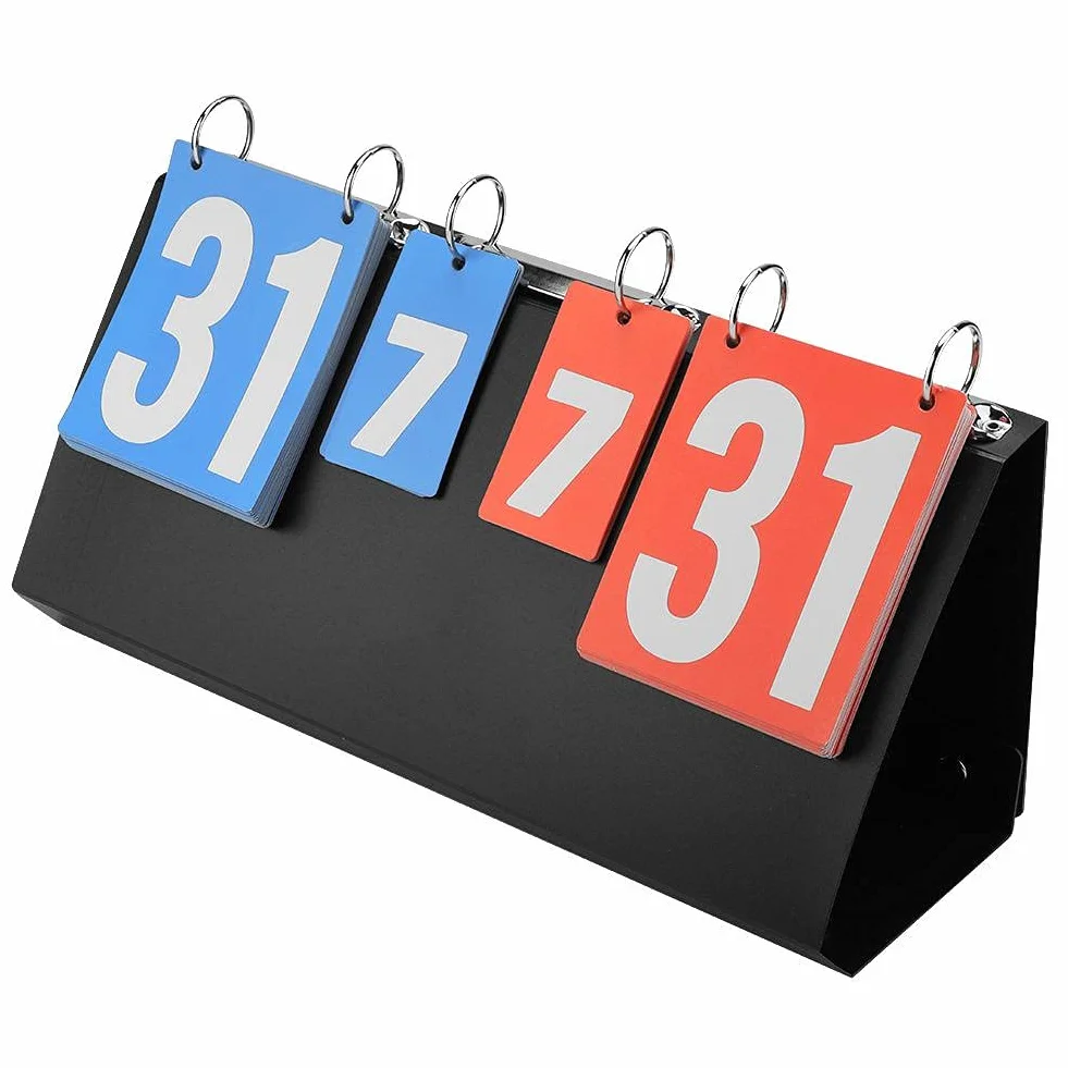 DEWIN Segnapunti, 6 Cifre Tabellone Segnapunti Tabellone Segnapunti Sportivo Segnapunti Portatile a 6 Cifre Tabellone Segnapunti Flip per Basket, Calcio, Badminton,Tennis