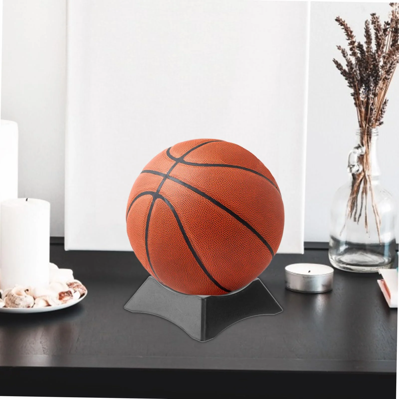 Anneome Supporto Esposizione Palla Calcio Basket Plastica Base Stabile Nero 9 Pezzi Allenamento