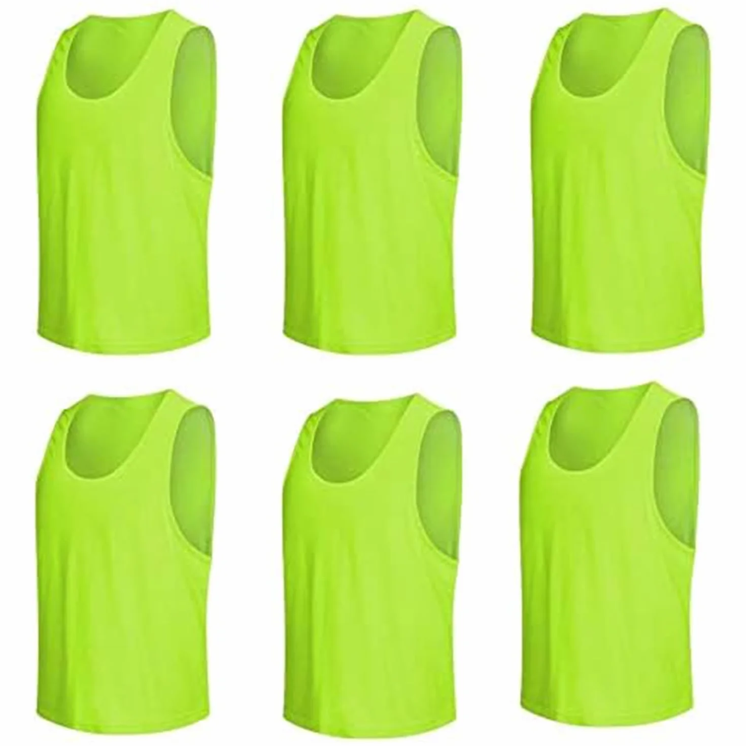 Senston Bavaglini da calcio Nylon Mesh Pinnies Gilet Pettorali Confezione da 6 3 Taglie
