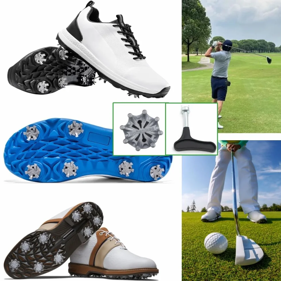 Tacchetti per scarpe da golf antiscivolo universali + chiave di ricambio