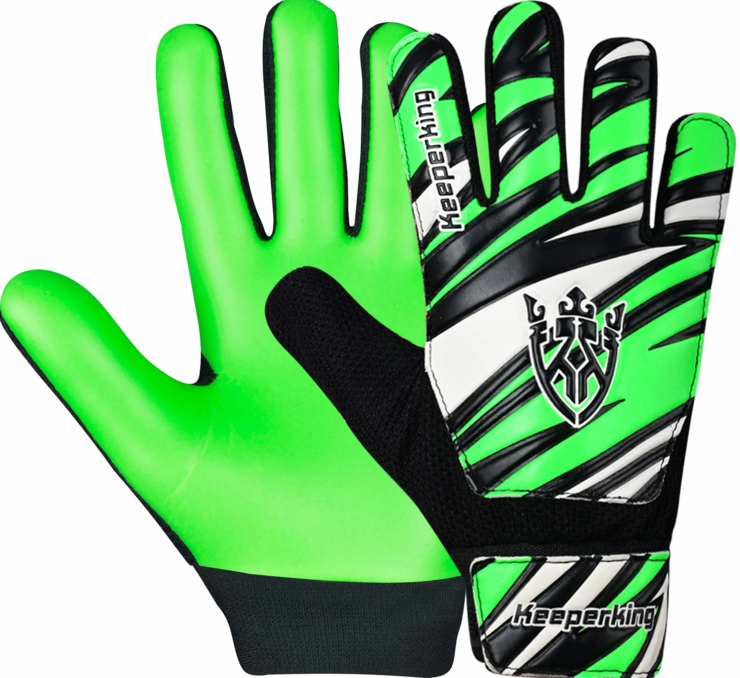 Keeperking Guanti da portiere calcio bambini ragazzi ragazze taglie 4-7