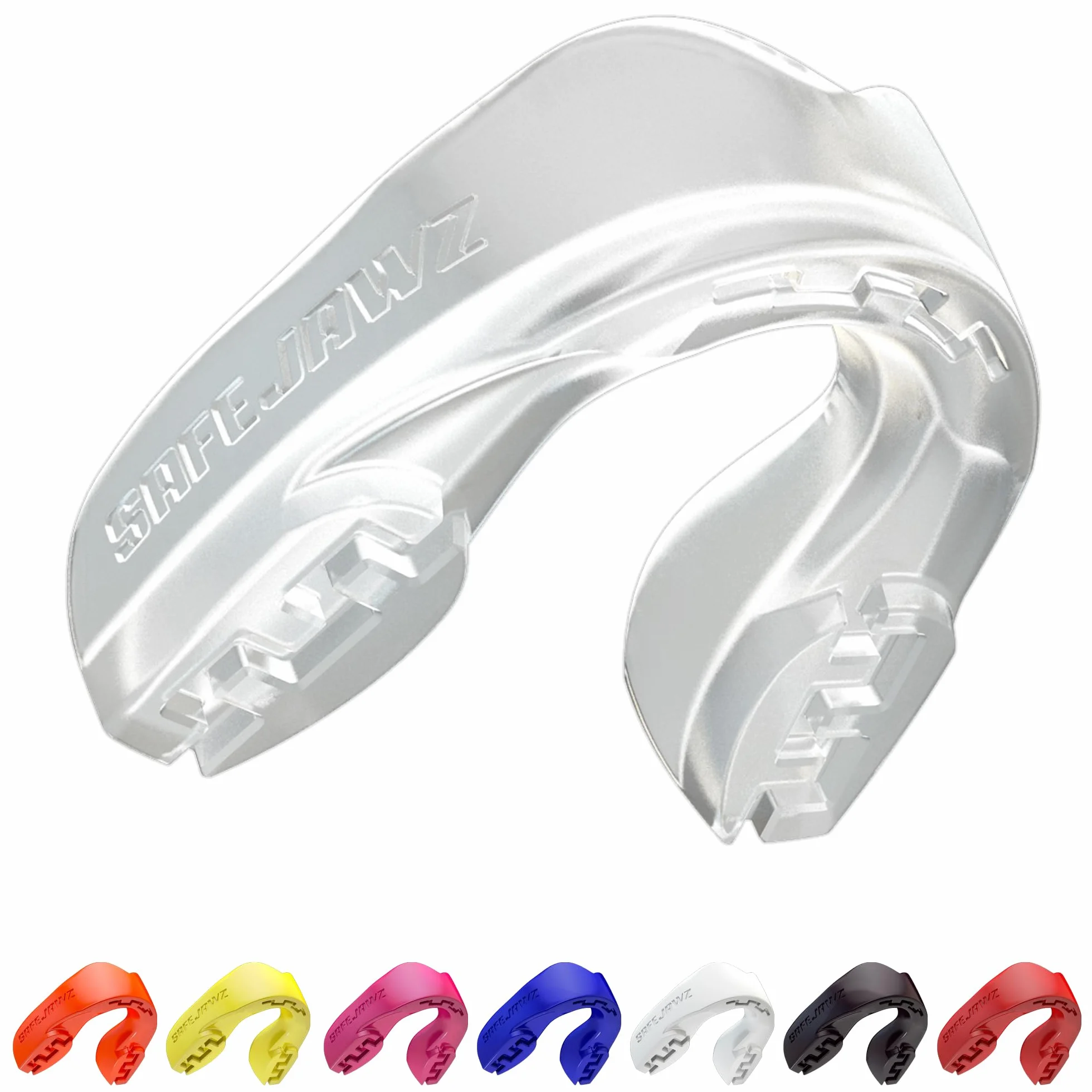 SAFEJAWZ Paradenti Sportivo Slim Adulti e Bambini Contatto Completo per Rugby MMA Hockey Judo Boxe