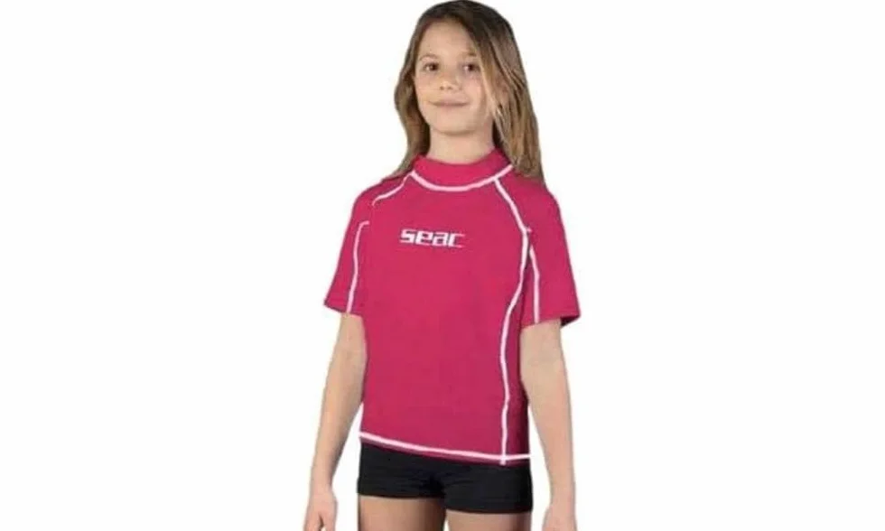 SEAC T-Sun Short Maglia Protettiva per Bambini Rash Guard per Snorkeling e Nuoto Anti UV Unisex Bambini