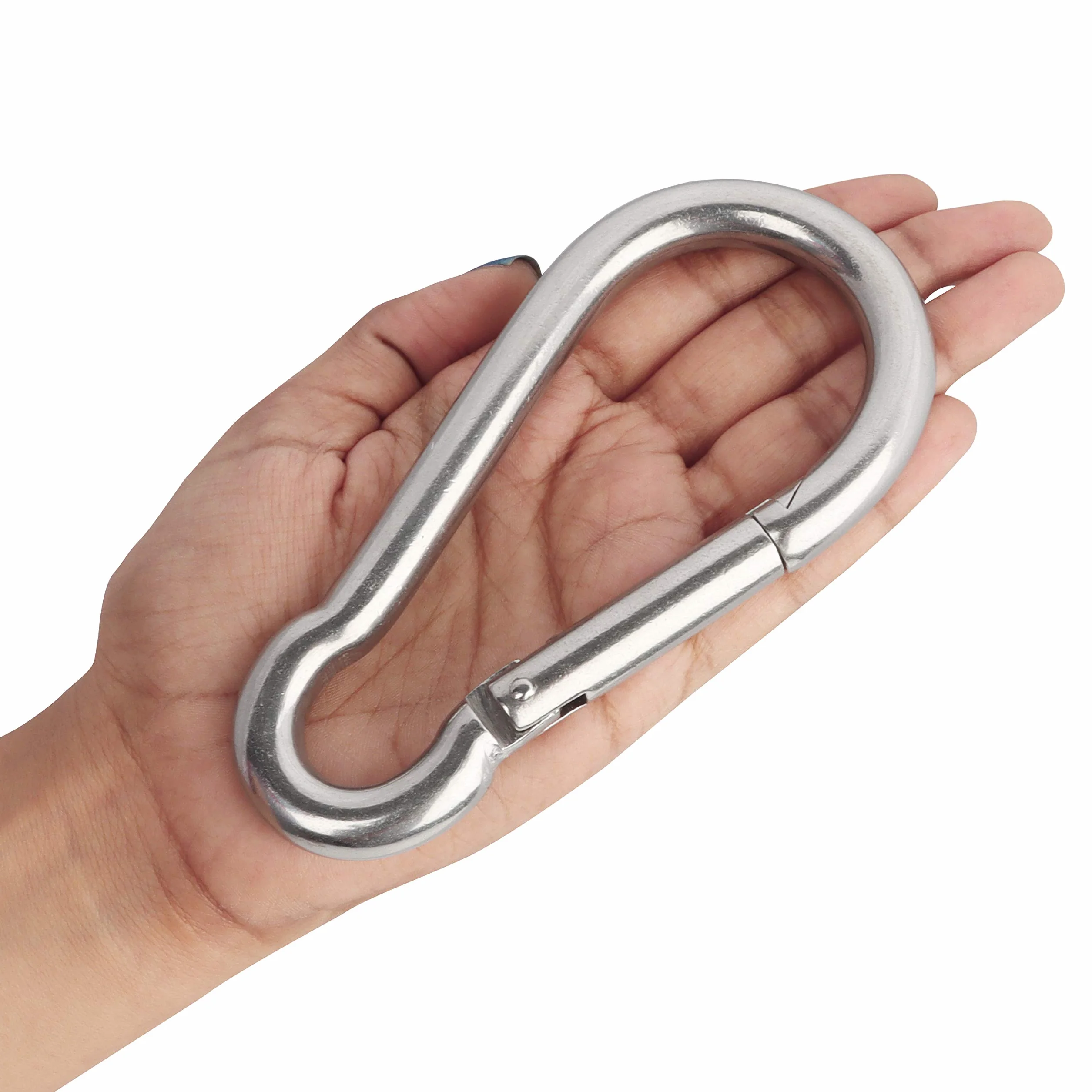 BELLE VOUS Moschettone in acciaio inox a molla M12 13,8 cm set di 2
