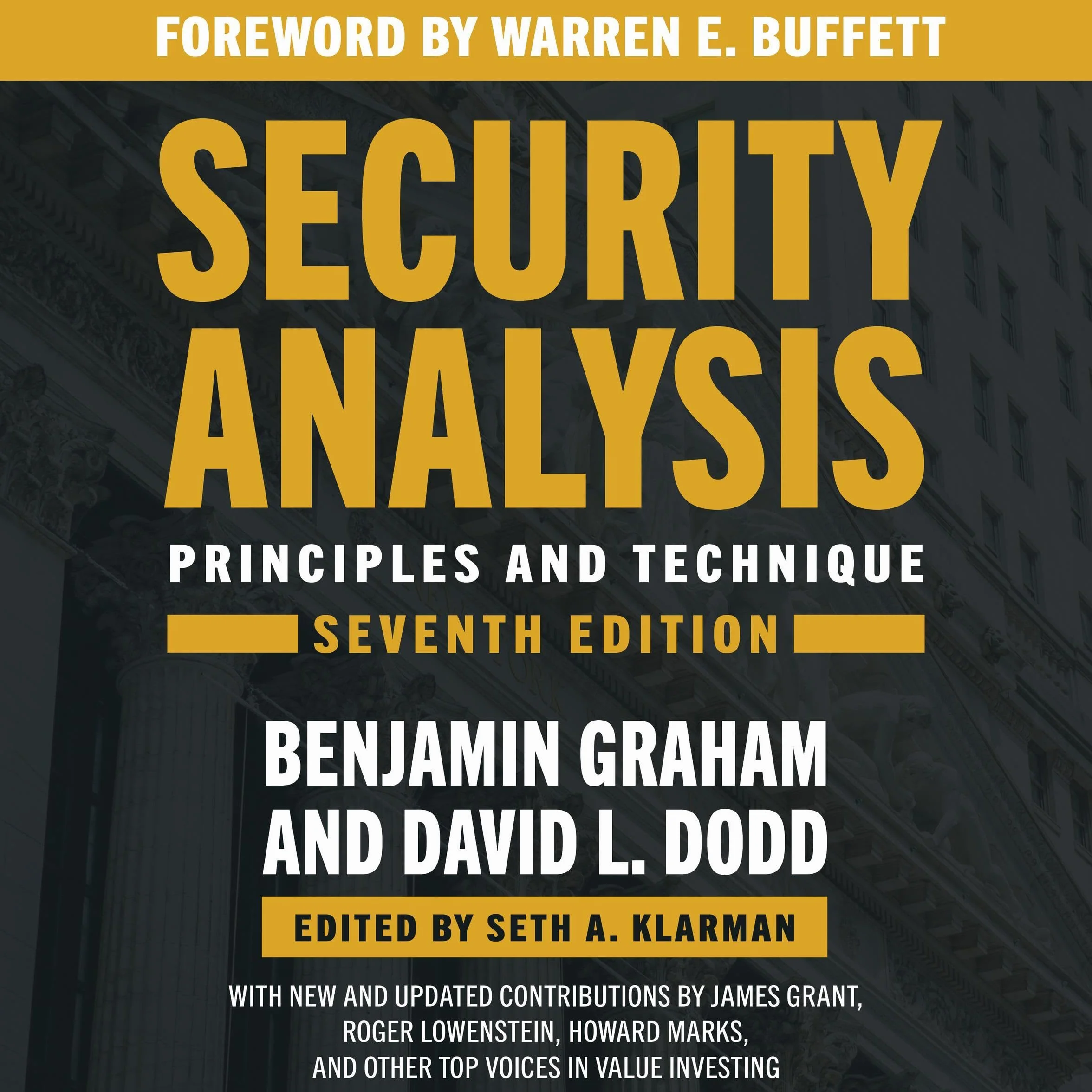 Security Analysis Seventh Edition Principles and Techniques