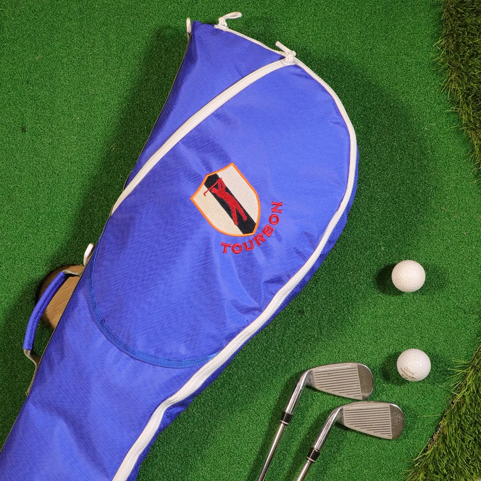TOURBON - Bolsa de golf portátil de nailon, ligera, plegable, para palos de golf, viajes, entrenamiento