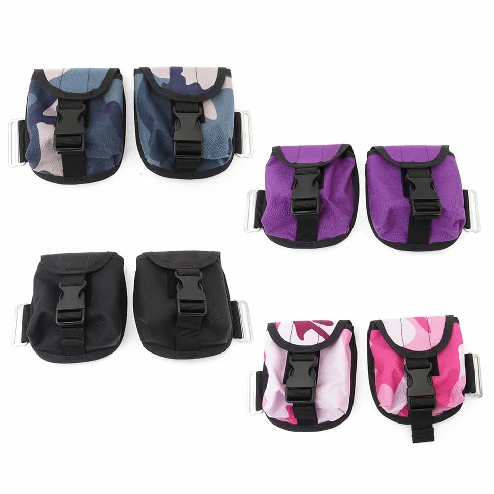 Tasche per pesi con fibbia di localizzazione per immersioni subacquee e snorkeling blu