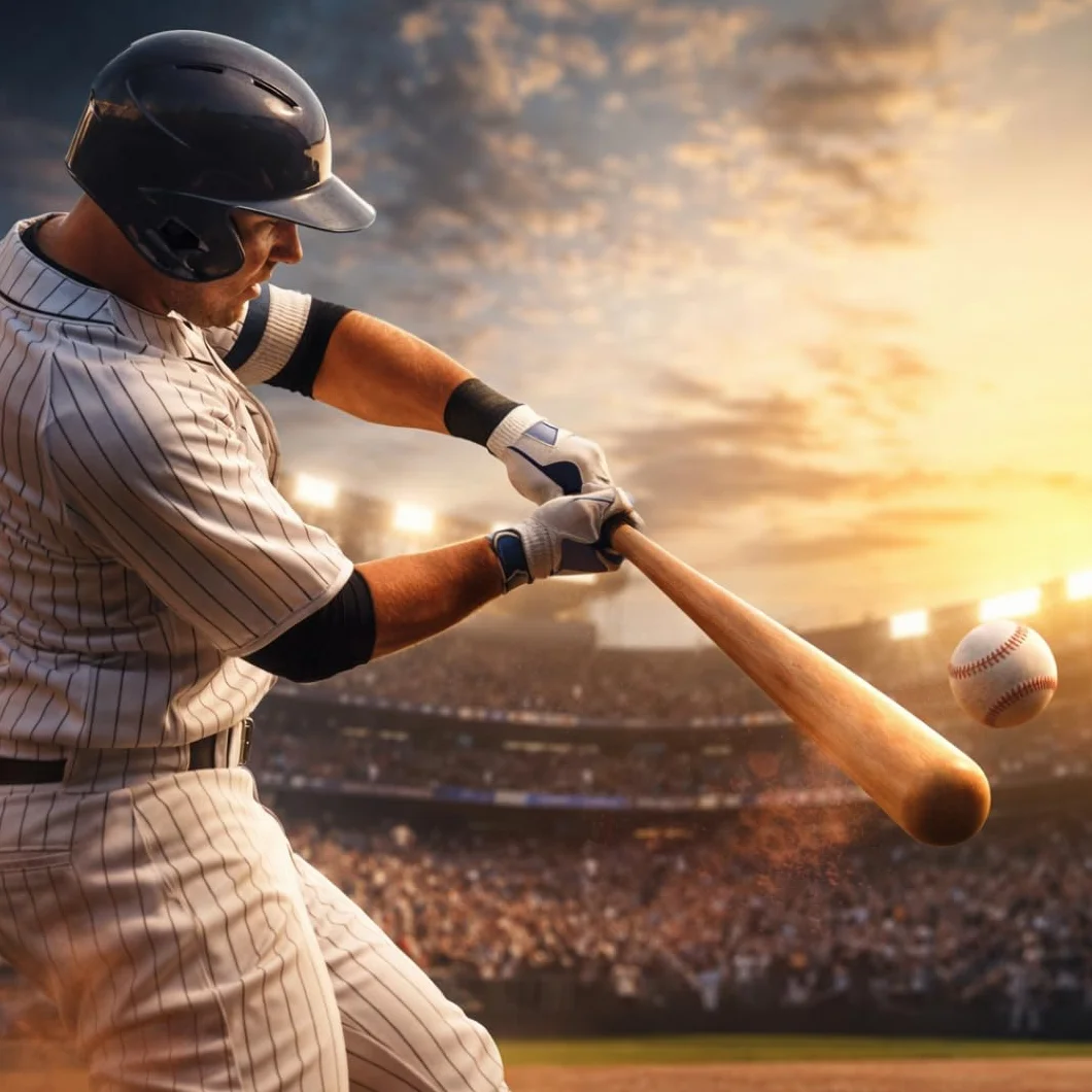Mazza da Baseball in Legno 80 cm con Pallina Inclusa – Set Baseball con Impugnatura Antiscivolo