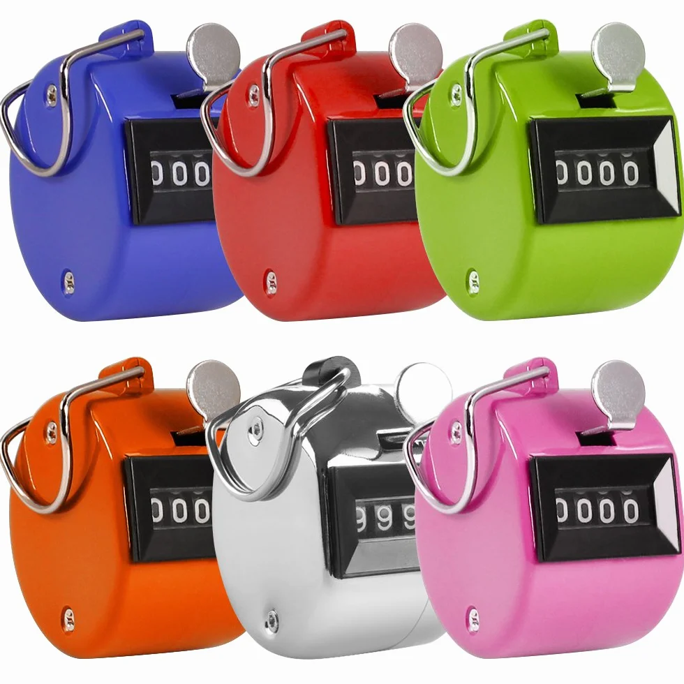 AFUNTA Contatore Contacolpi Portatile a 4 Cifre, Manual Clicker per Sport/Golf/Scuola