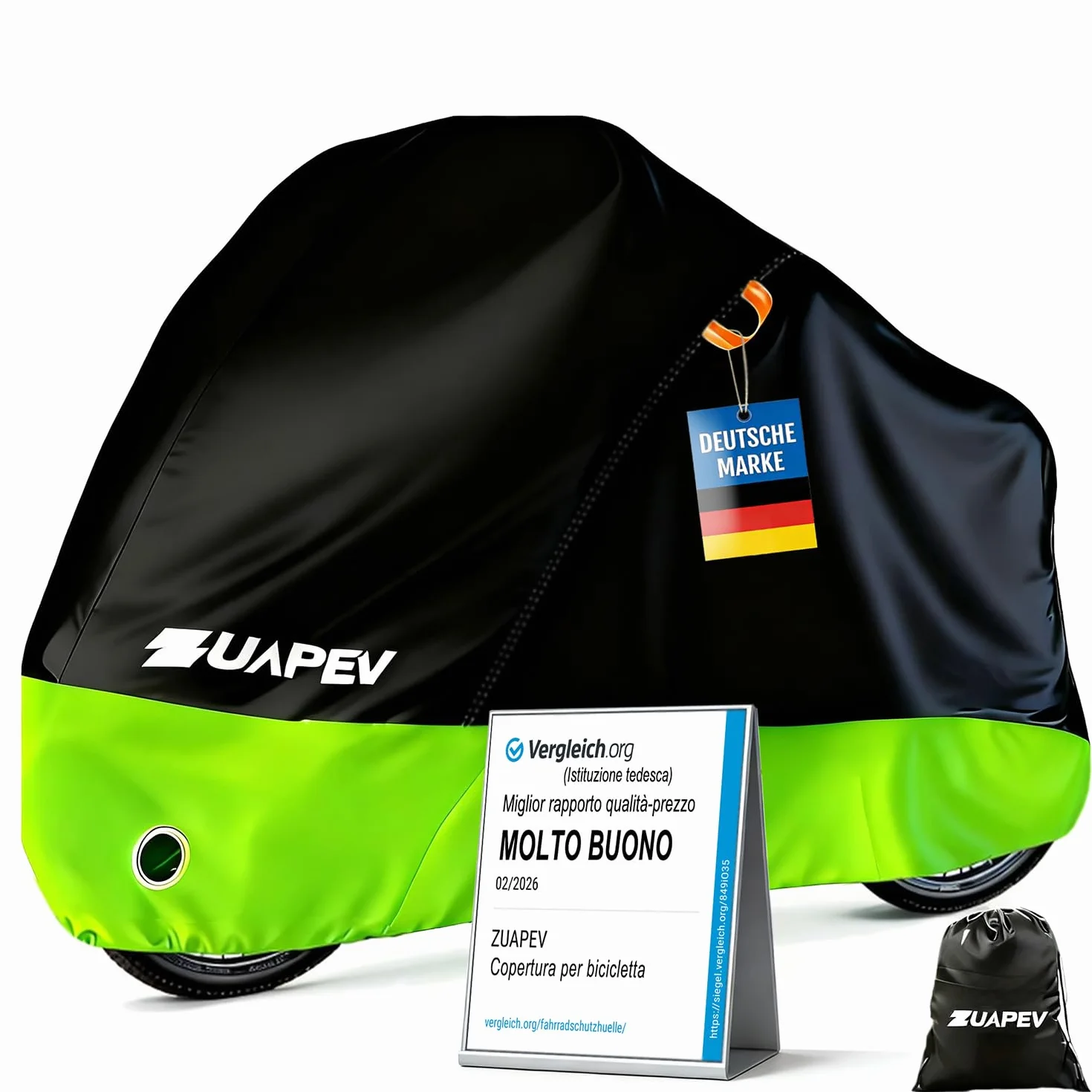 ZUAPEV® Telo Copri Bicicletta Impermeabile 210D Copertura Biciclette Pioggia Custodia Bici Corsa MTB Elettrica Pieghevole Bambino