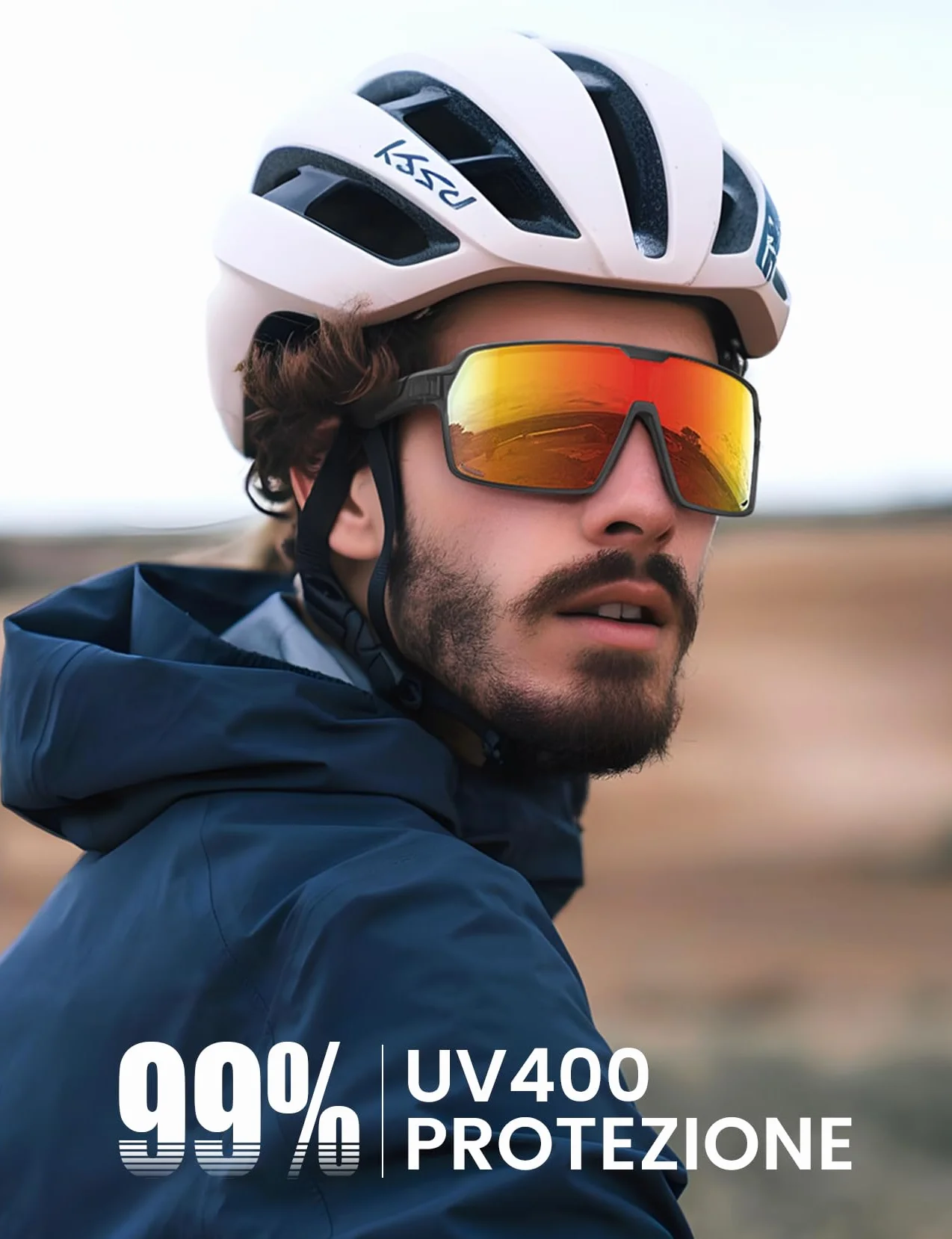 Lamicall Occhiali da Sole Ciclismo Polarizzati UV400 TR90 Telaio Infrangibile Ultraleggero Sportivi Regolabili