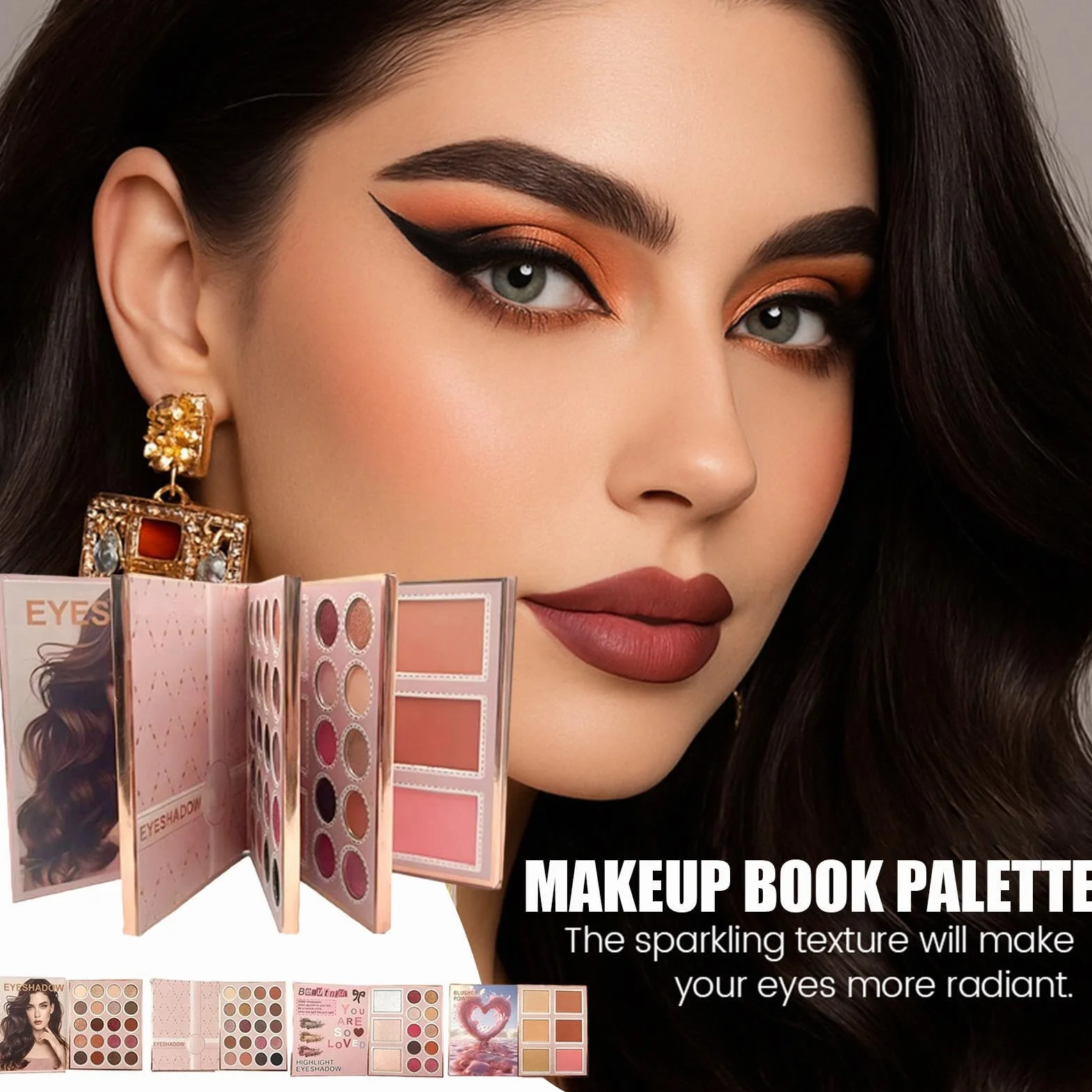Libro Palette Per Trucco Multifunzionale Illuminante Viso A Lunga Durata