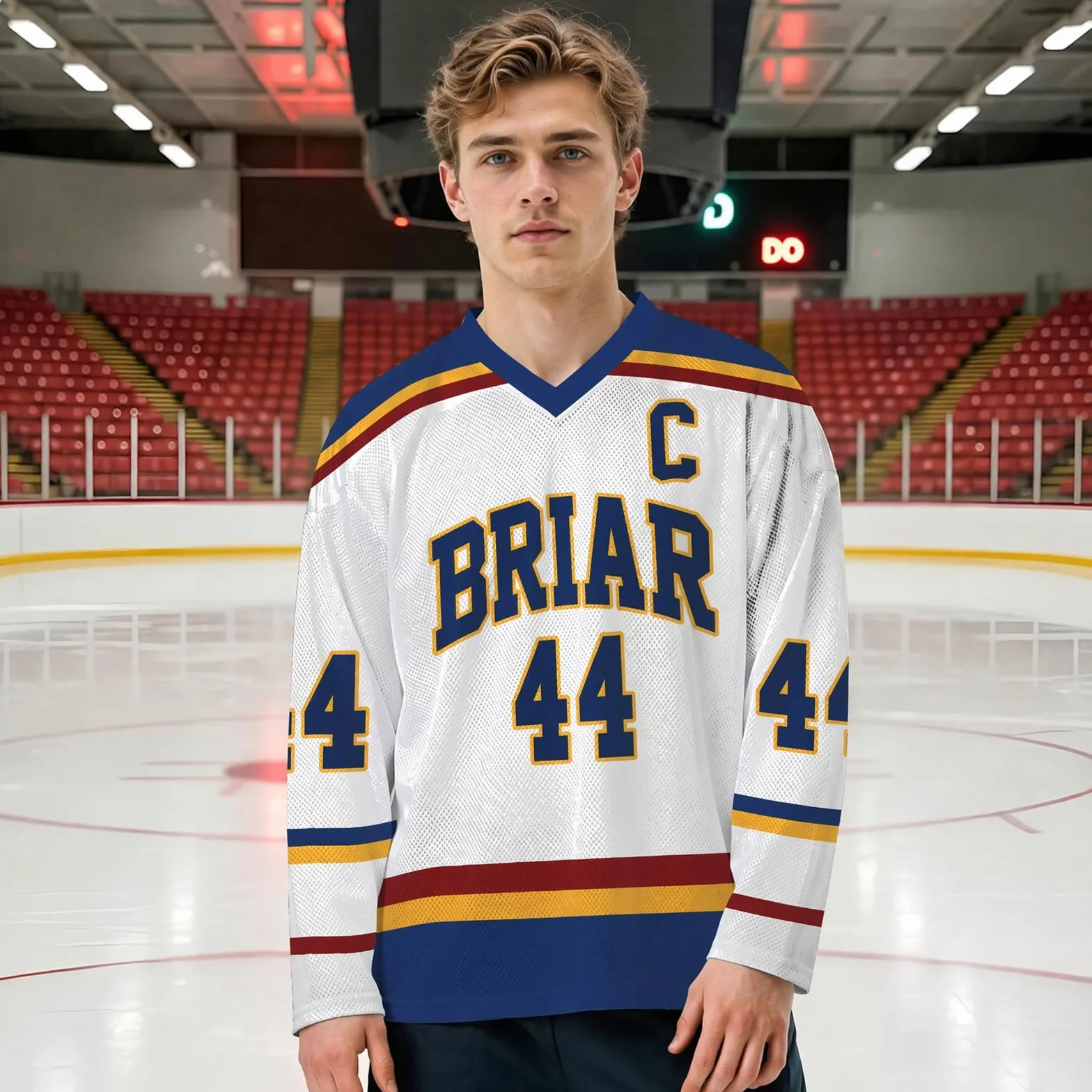 Campus Briar U Hockey Jersey Graham 44 Logan 22 Tucker 46 di Laurentis 66 Vneck Sportivo Streetwear Unisex Manica Lunga