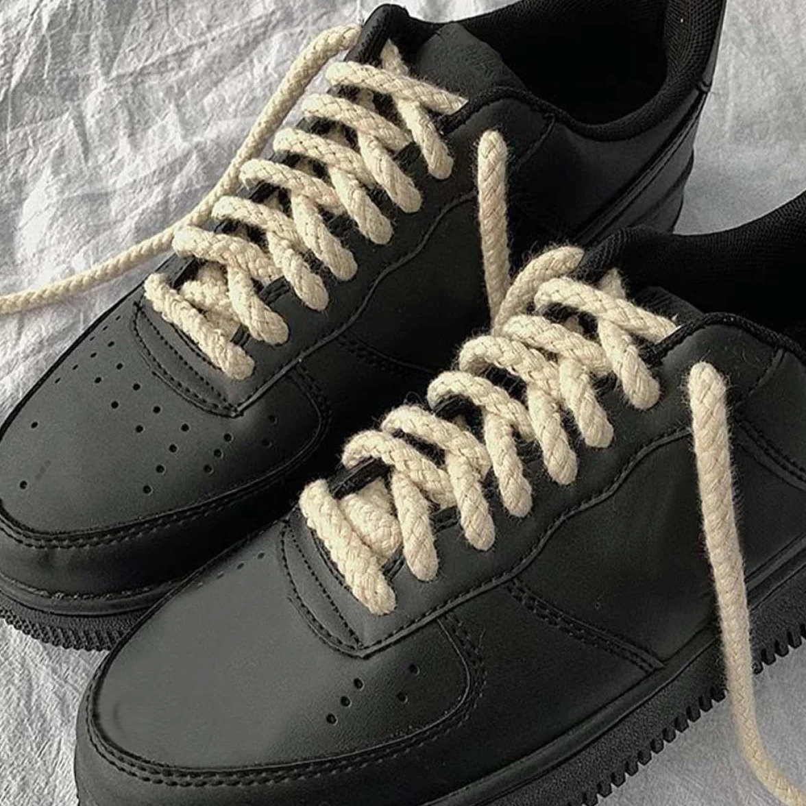Abaodam Lacci per Scarpe Intrecciati Spessi in Poliestere 120 CM Set da 2 Lacci Decorativi e Multifunzionali per Scarpe Sportive e Stivali per Uso Quotidiano e Outdoor
