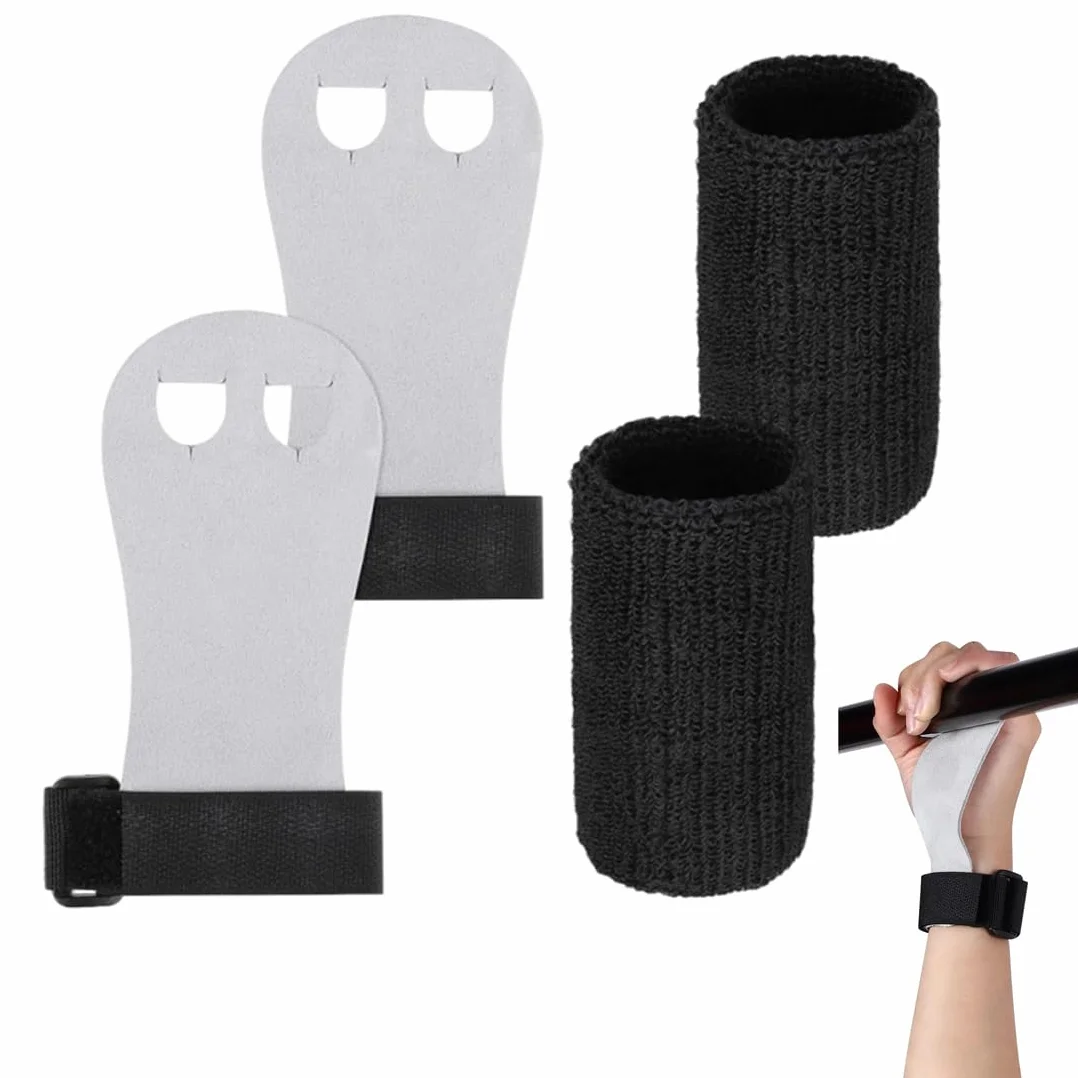 Paio Paracalli per Bambini Ginnastica Artistica Palm Grips Guanti da Barra Set Polsini Sportivi Protezioni Allenamento