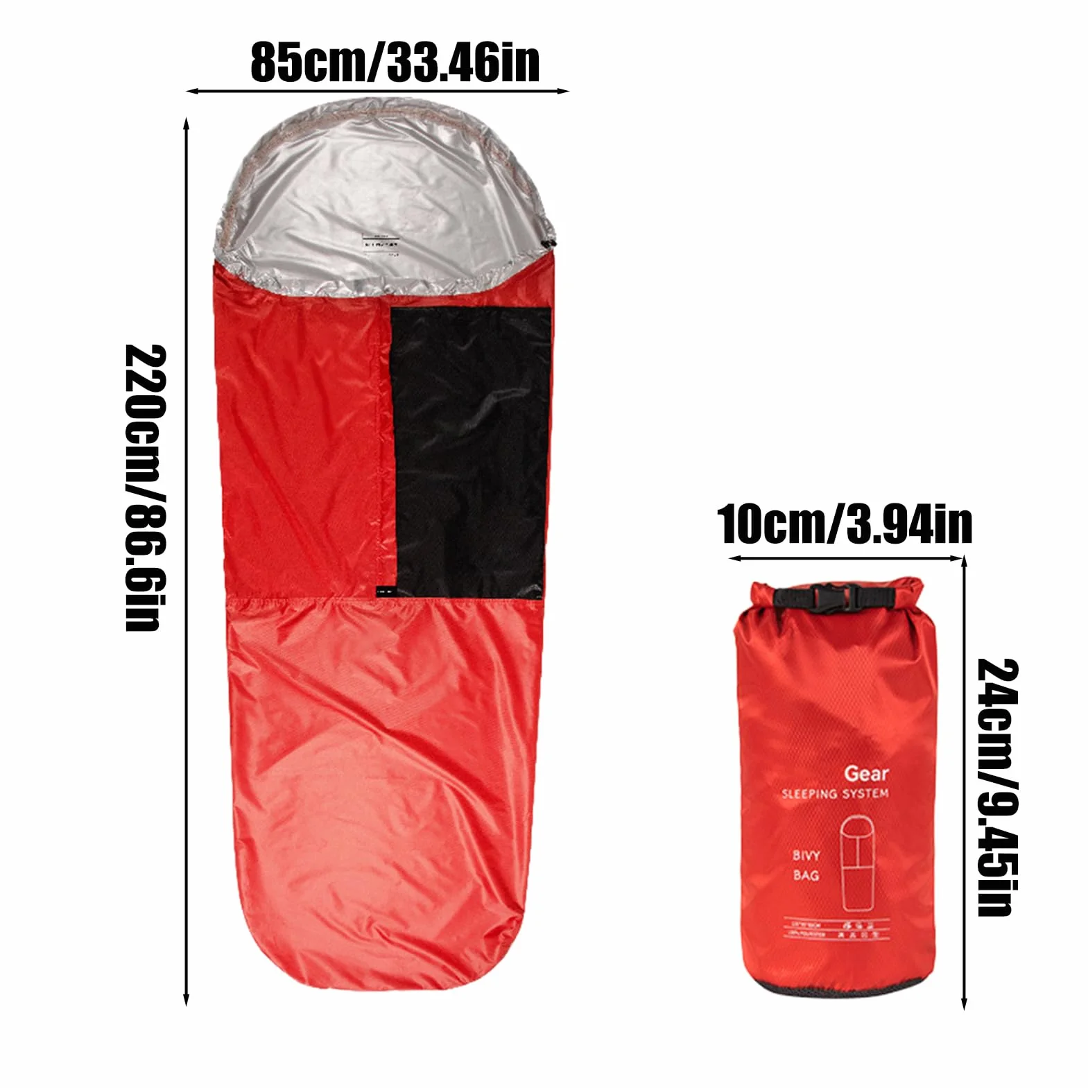 Coprisacco Impermeabile Isolante 220cm Nylon 70D Protettore Termico Agenti Atmosferici