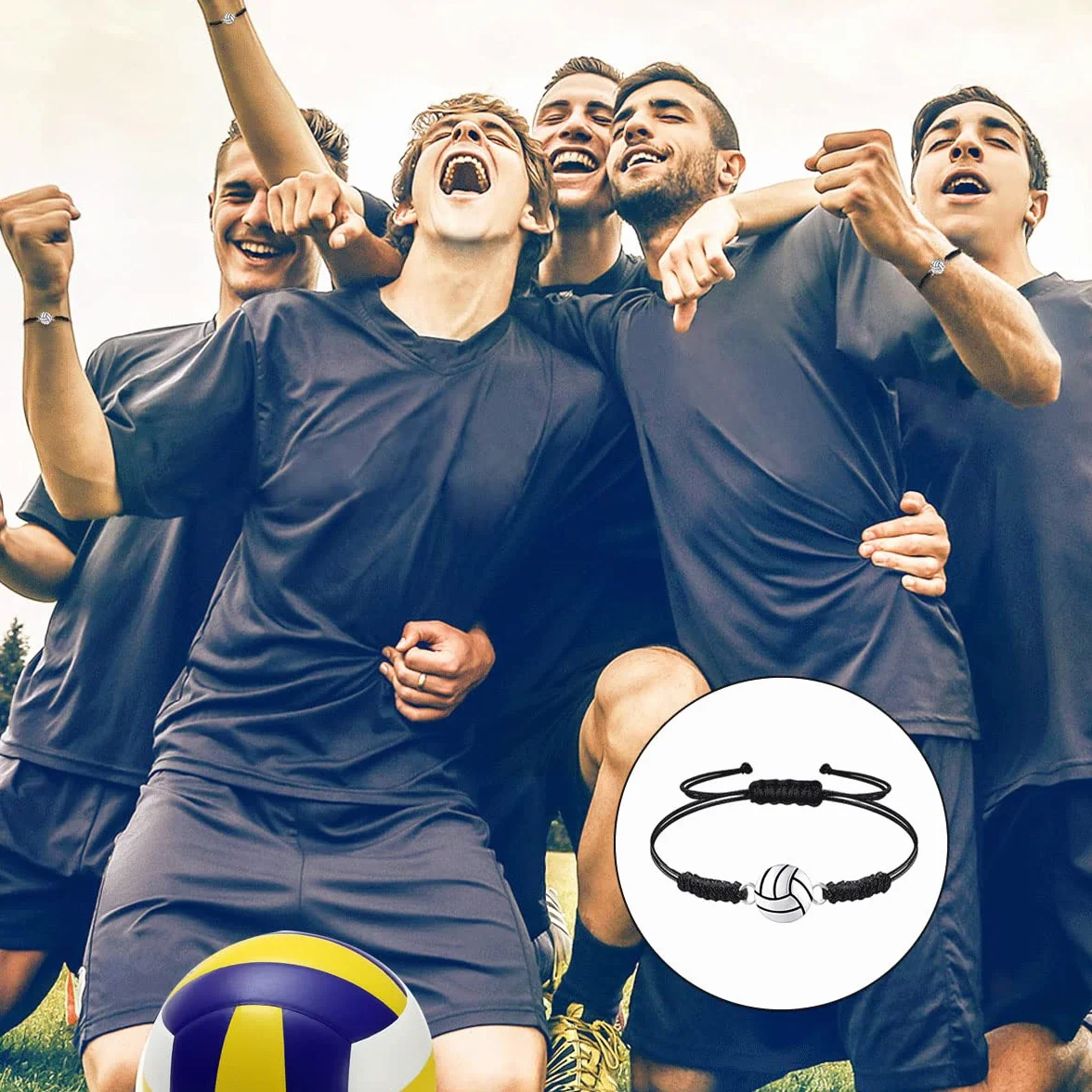 Braccialetto Pallavolo Sportivo Regolabile con Corda Intrecciata 20 pz