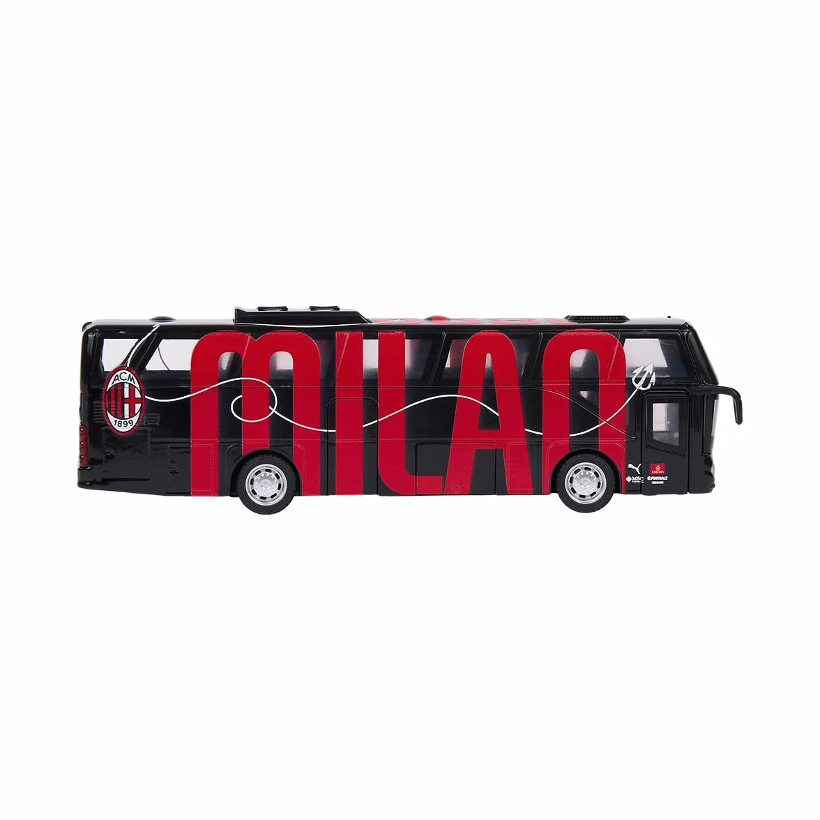 A.C. Milan - Mini Bus Milan, Prodotto Ufficiale, Nero-Rosso, 0