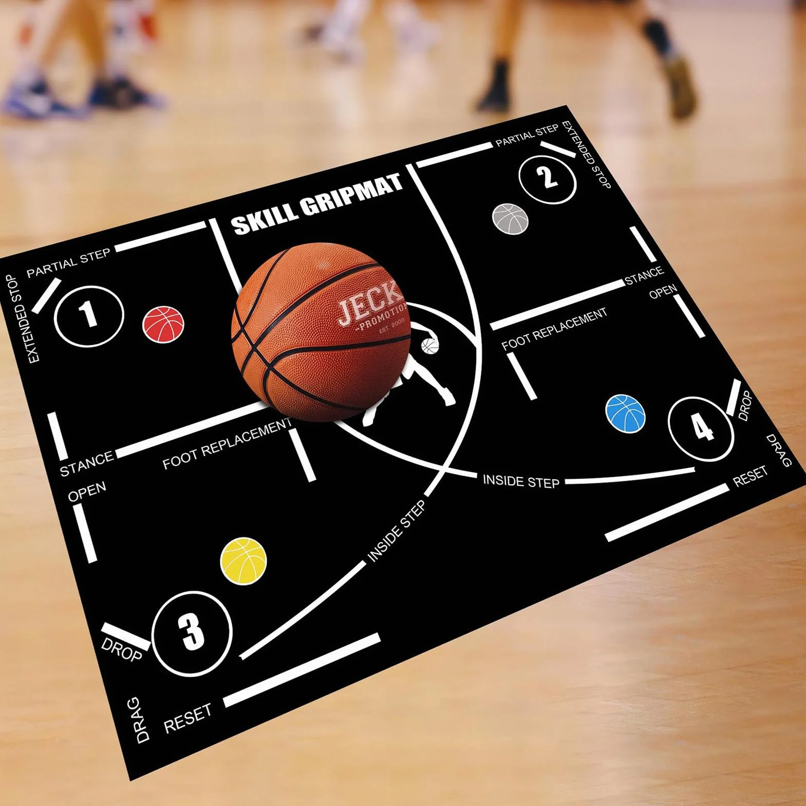 Tappetino da basket, tappetino da allenamento per agilità,Coperta portatile antiscivolo per allenatore di basket 120x86 cm - Ausili per l'allenamento, attrezzature silenziose,
