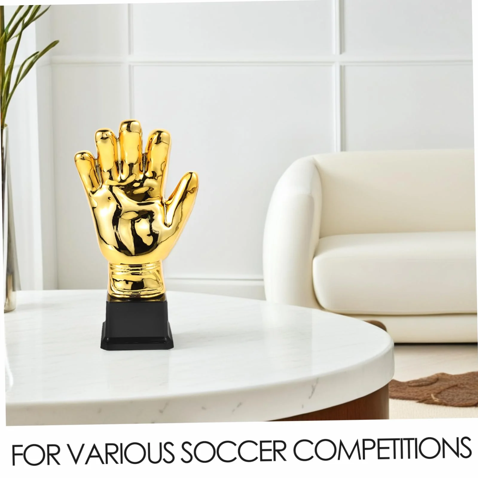 Guanto d'oro Calcio Portiere Plastica Premio Decorativo Competizioni Scolastiche