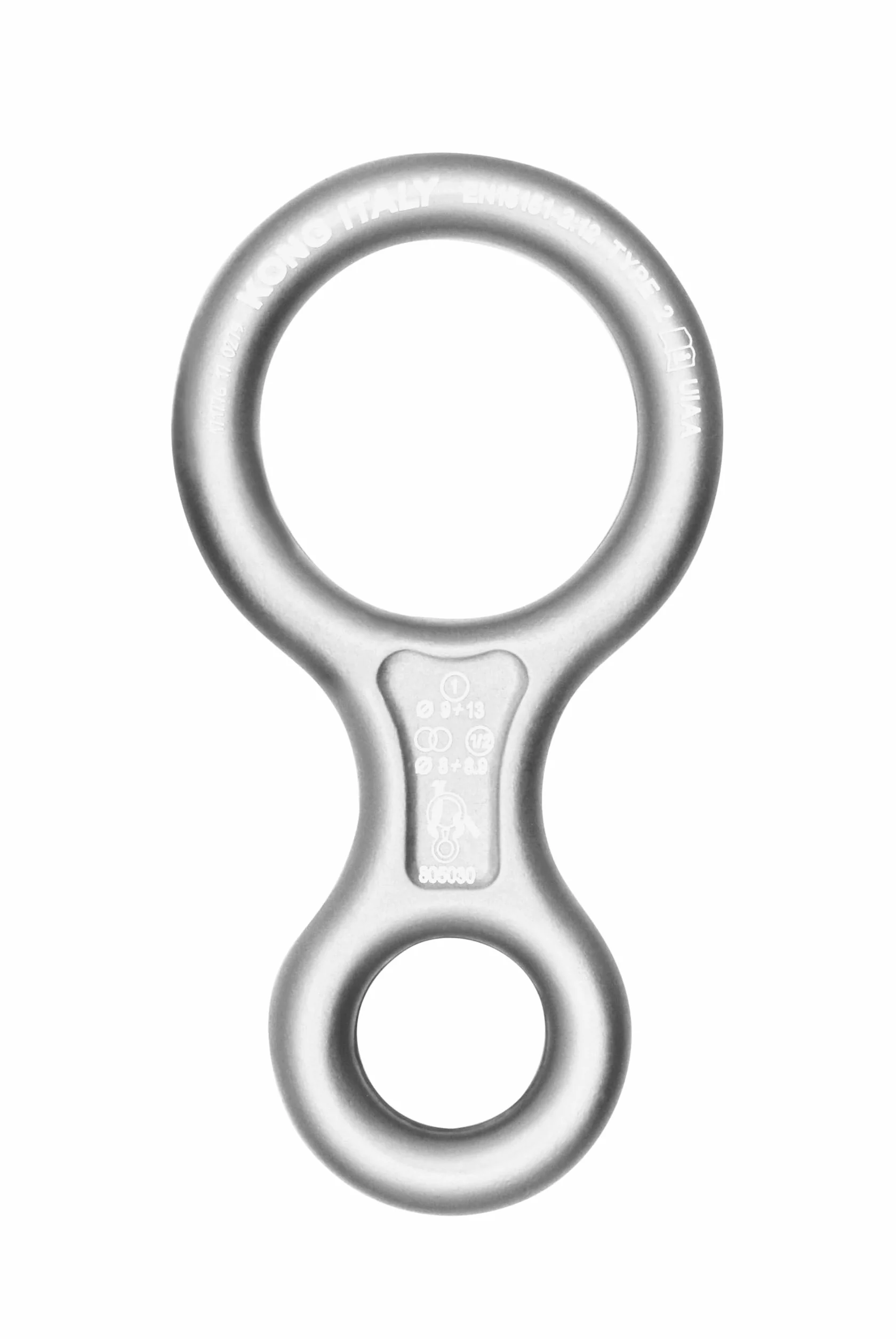 Kong 8 Classic Discensore in Alluminio per Corde 9-12mm Certificato EN 15151-2 UIAA Peso 110g