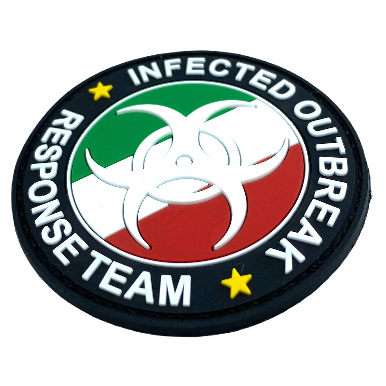 Italiana Italia Bandiera Infected Outbreak Response Team Si Illuminano al Buio Cosplay Airsoft PVC Fan Patch Toppa