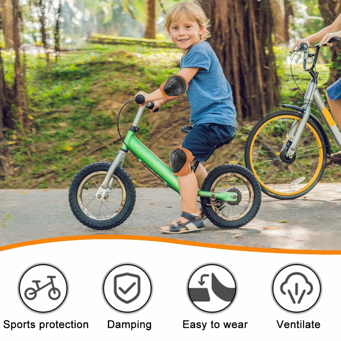Protezione Kit per Bambini 6 in 1 Ginocchiere Gomitiere Tutore Polso Skateboard Bicicletta Pattinaggio